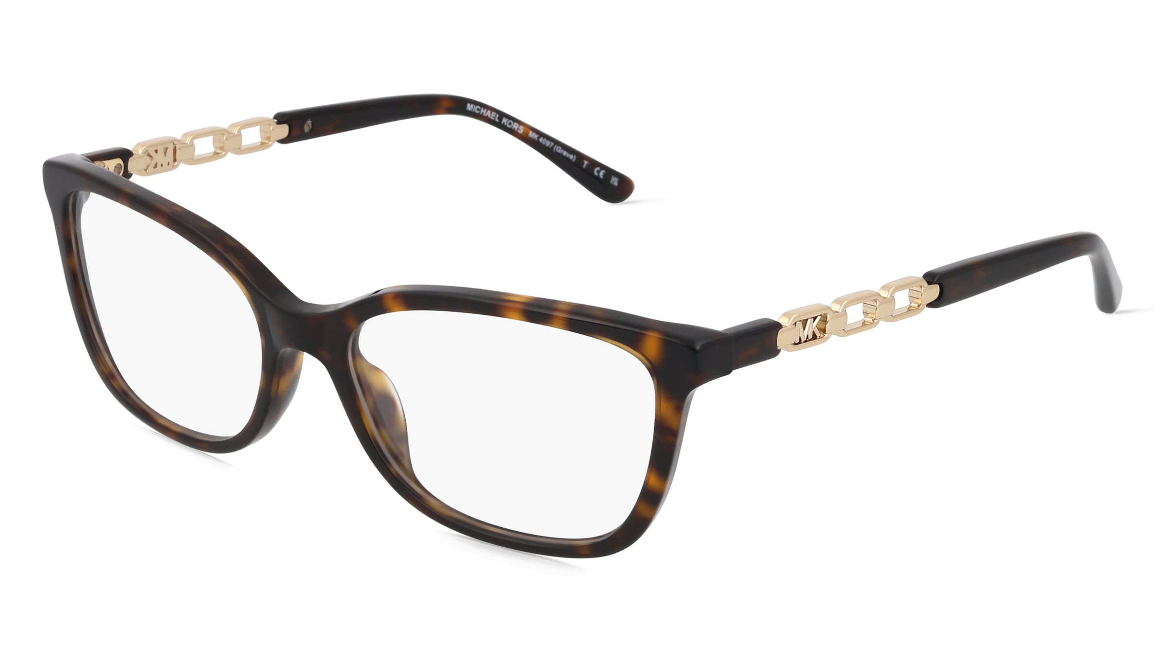 Michael Kors MK4097 Damen-Brille inkl. Gläser Vollrand Quadratisch Acetat-Gestell 52/16/140, Braun