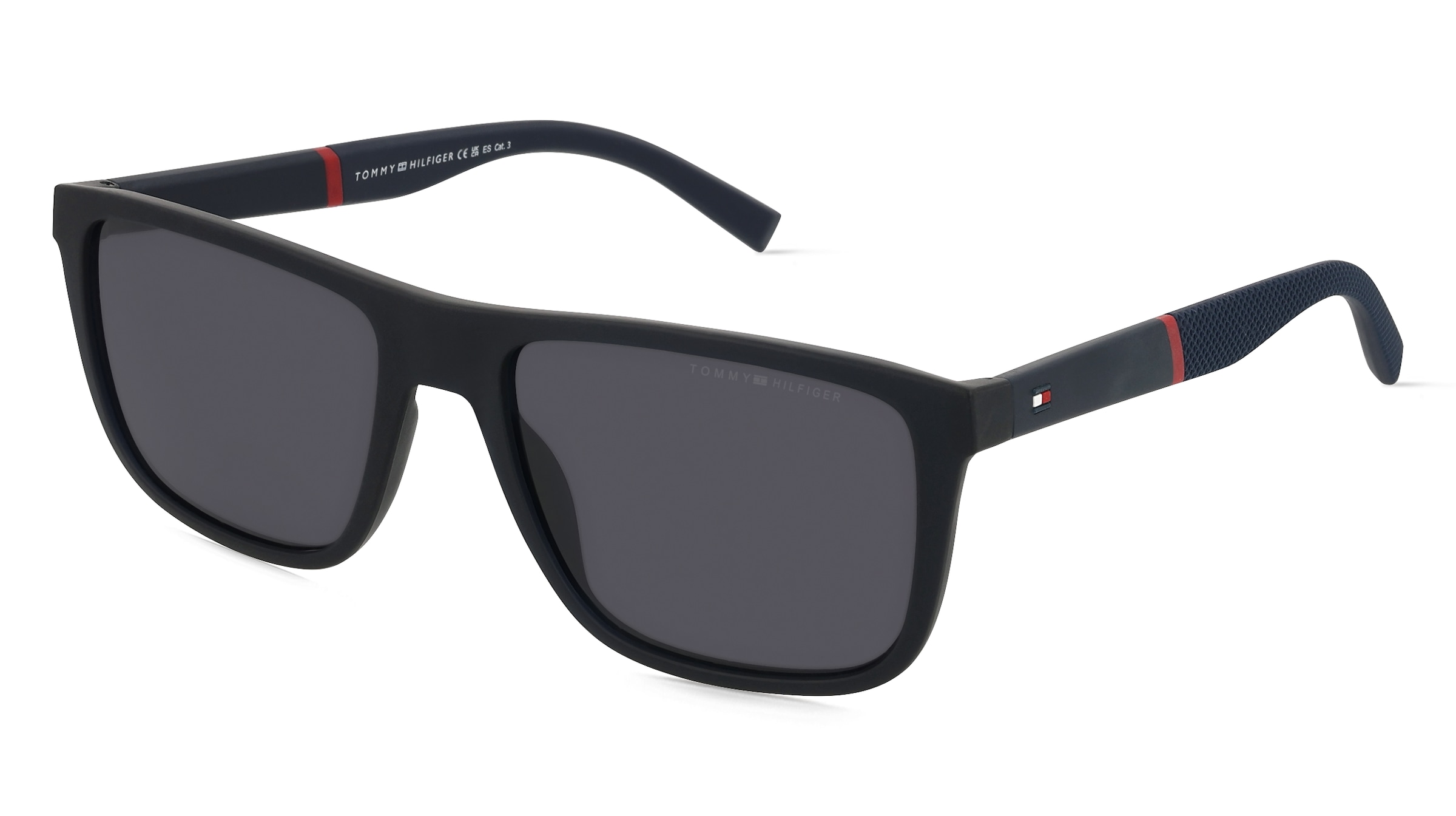 Tommy Hilfiger Eyewear TH 2043/S Herren-Sonnenbrille Vollrand Quadratisch Kunststoff-Gestell, Schwarz
