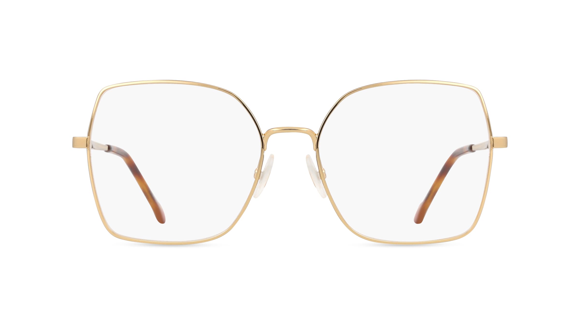 Carolina Herrera HER 0206 Damen-Brille inkl. Gläser Vollrand Eckig Metall-Gestell 55/18/145, gold
