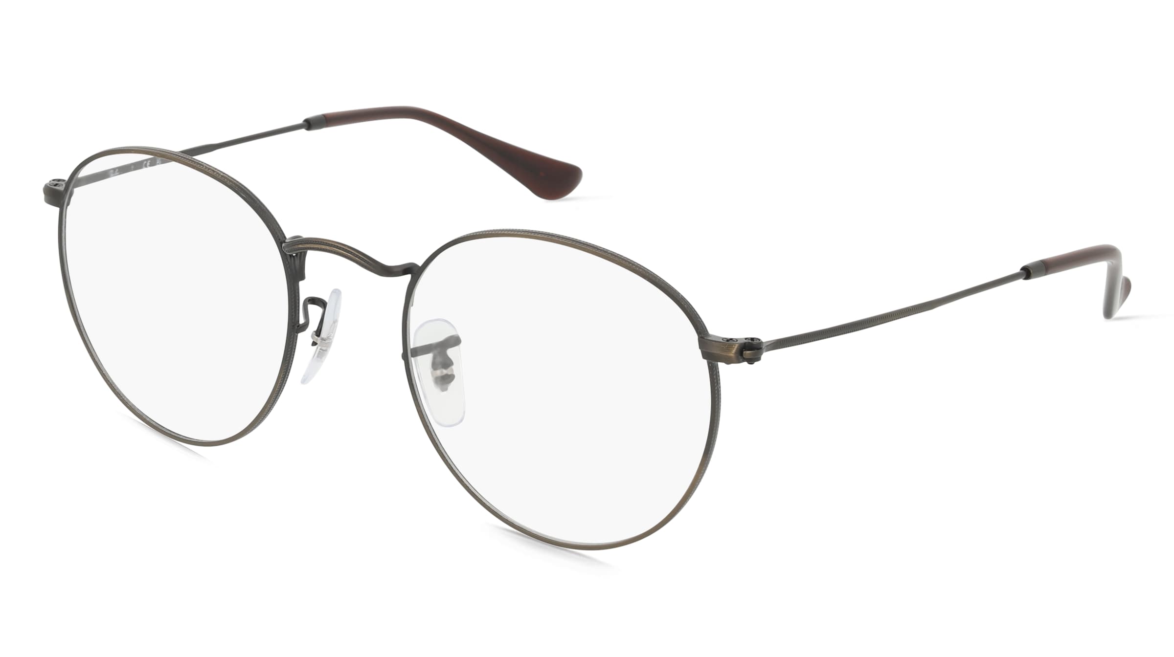 Ray-Ban RX3447V Unisex-Brille inkl. Gläser Vollrand Rund Metall-Gestell 47/21/140, Gold