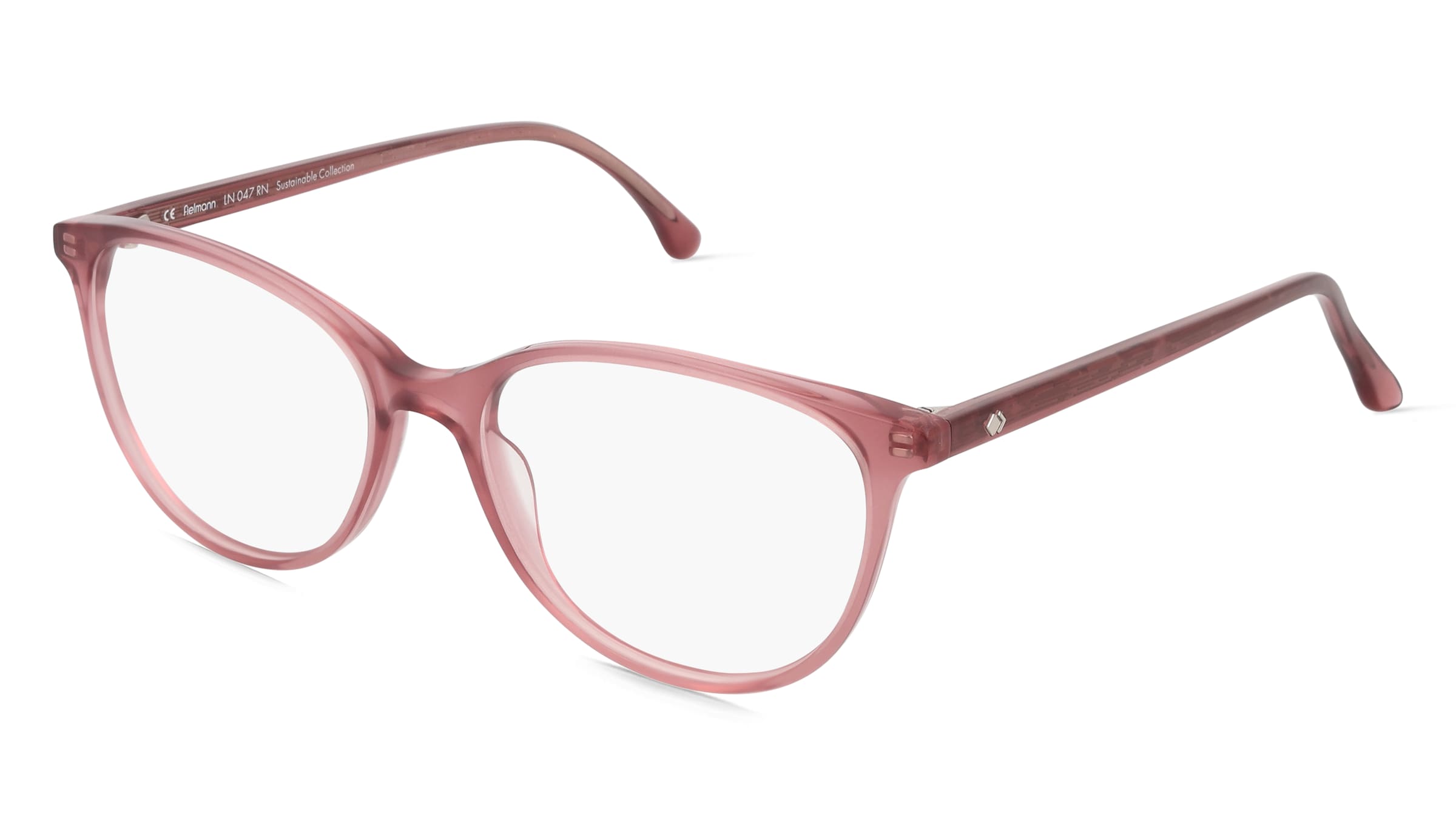 Fielmann LN 047 RN Damen-Brille inkl. Gläser Vollrand Butterfly Acetat-Gestell 53/16/140, Pink