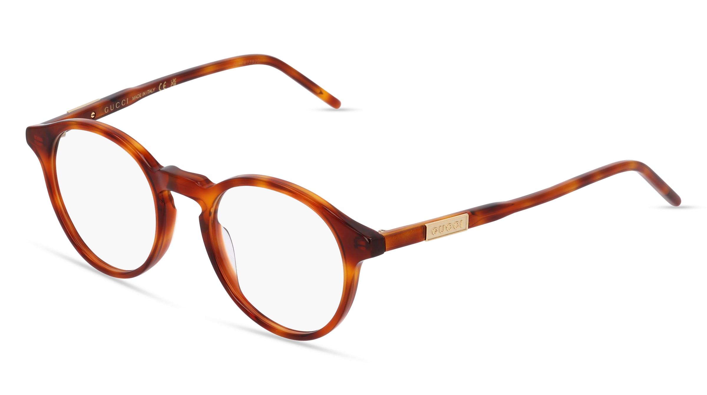 Gucci GG1160O Unisex-Brille inkl. Gläser Vollrand Panto Kunststoff-Gestell 48/20/145, Havanna