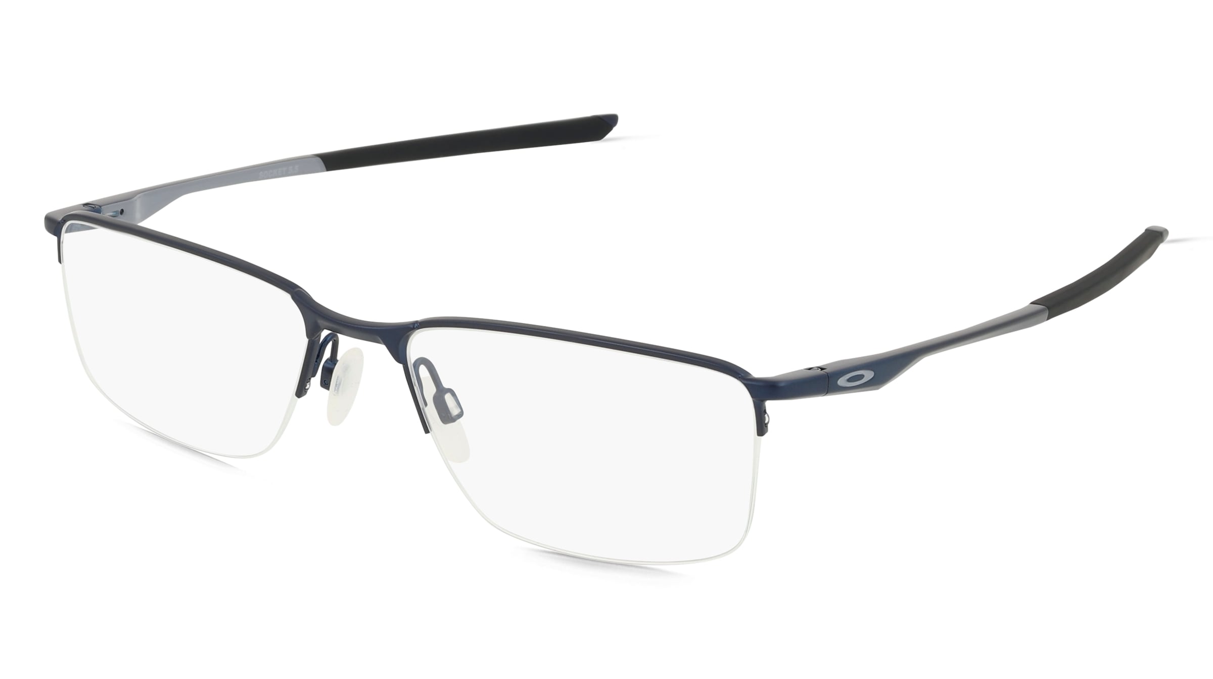 Oakley OX3218 Herren-Brille inkl. Gläser Halbrand Quadratisch Metall-Gestell 56/18/140, Blau