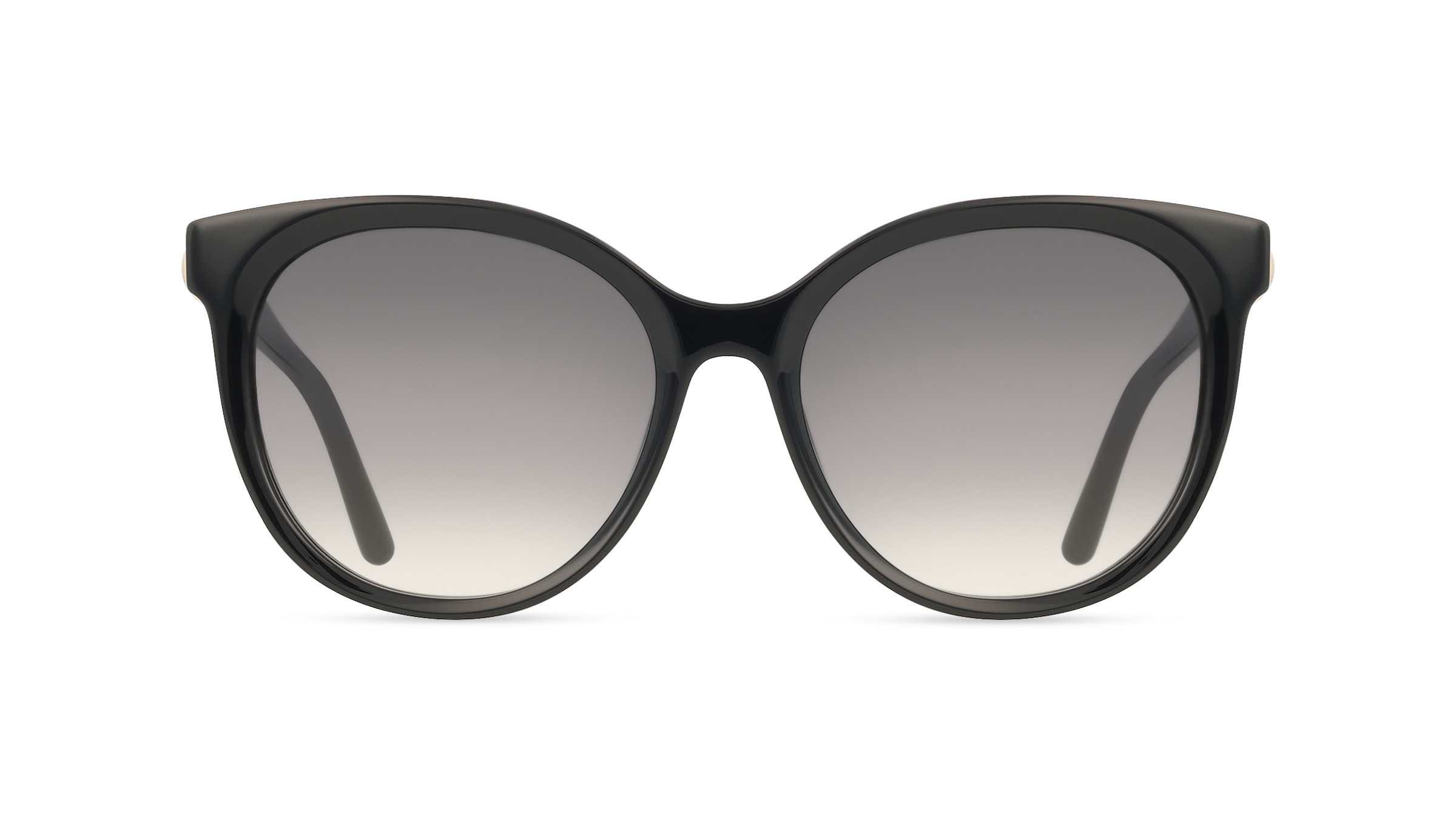 Furla SFU887 Damen-Sonnenbrille Vollrand Rund Kunststoff-Gestell, schwarz