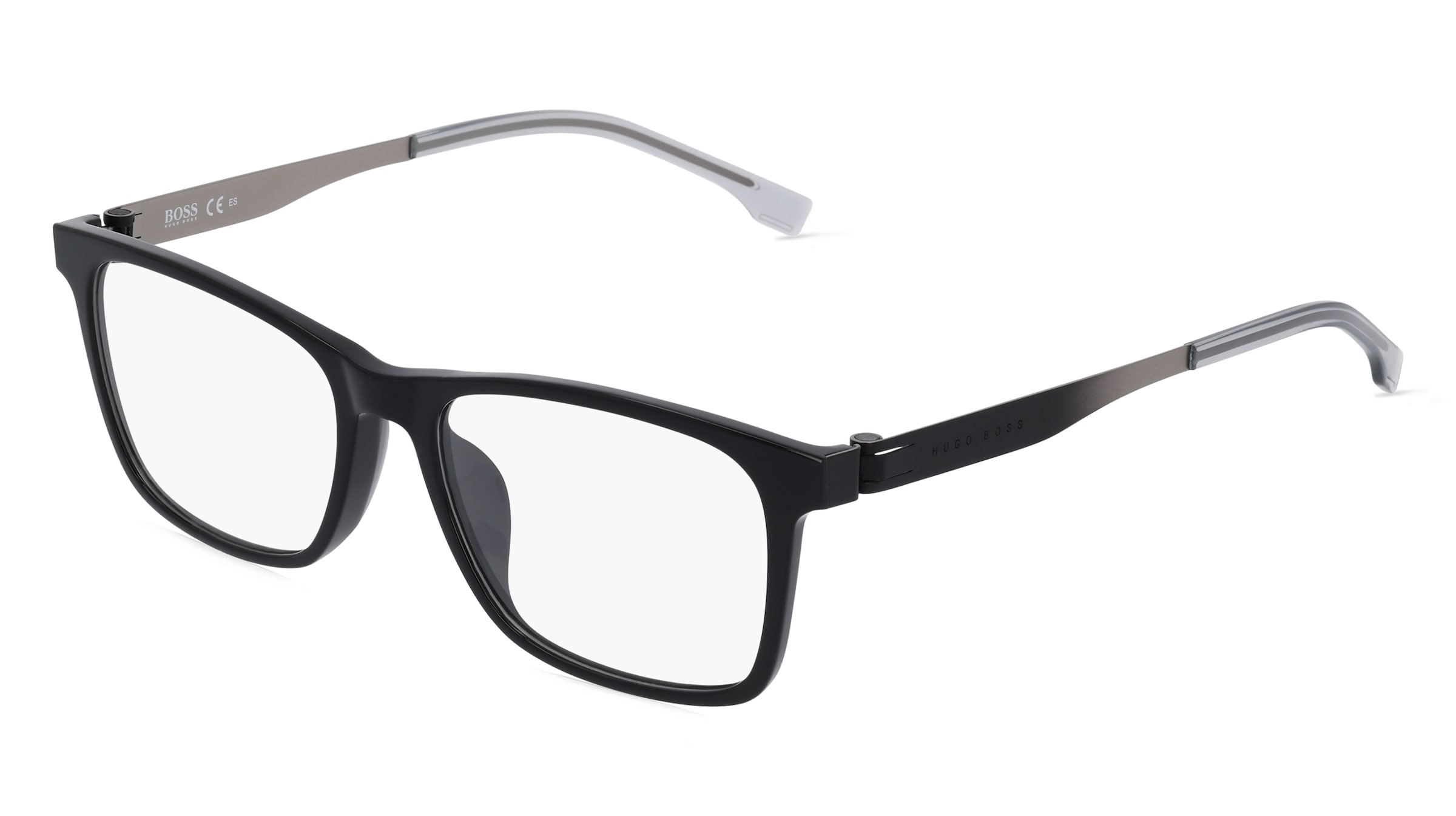 Boss 1343/F Herren-Brille inkl. Gläser Vollrand Quadratisch Acetat-Gestell 54/17/145, Schwarz