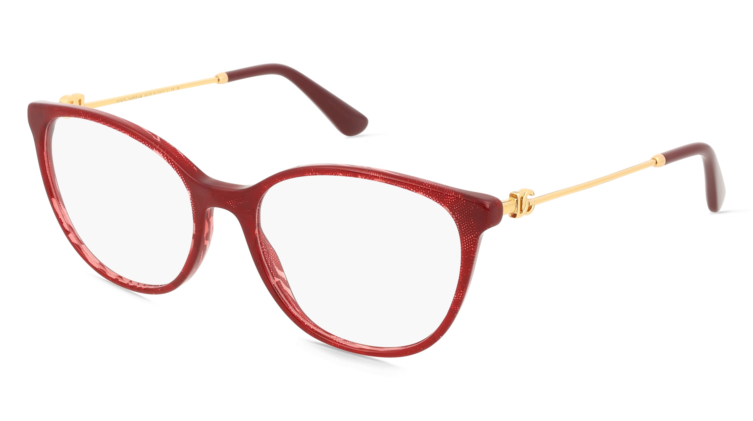 Dolce&amp;Gabbana DG3363 Damen-Brille inkl. Gläser Vollrand Butterfly Acetat-Gestell 54/18/145, Rot