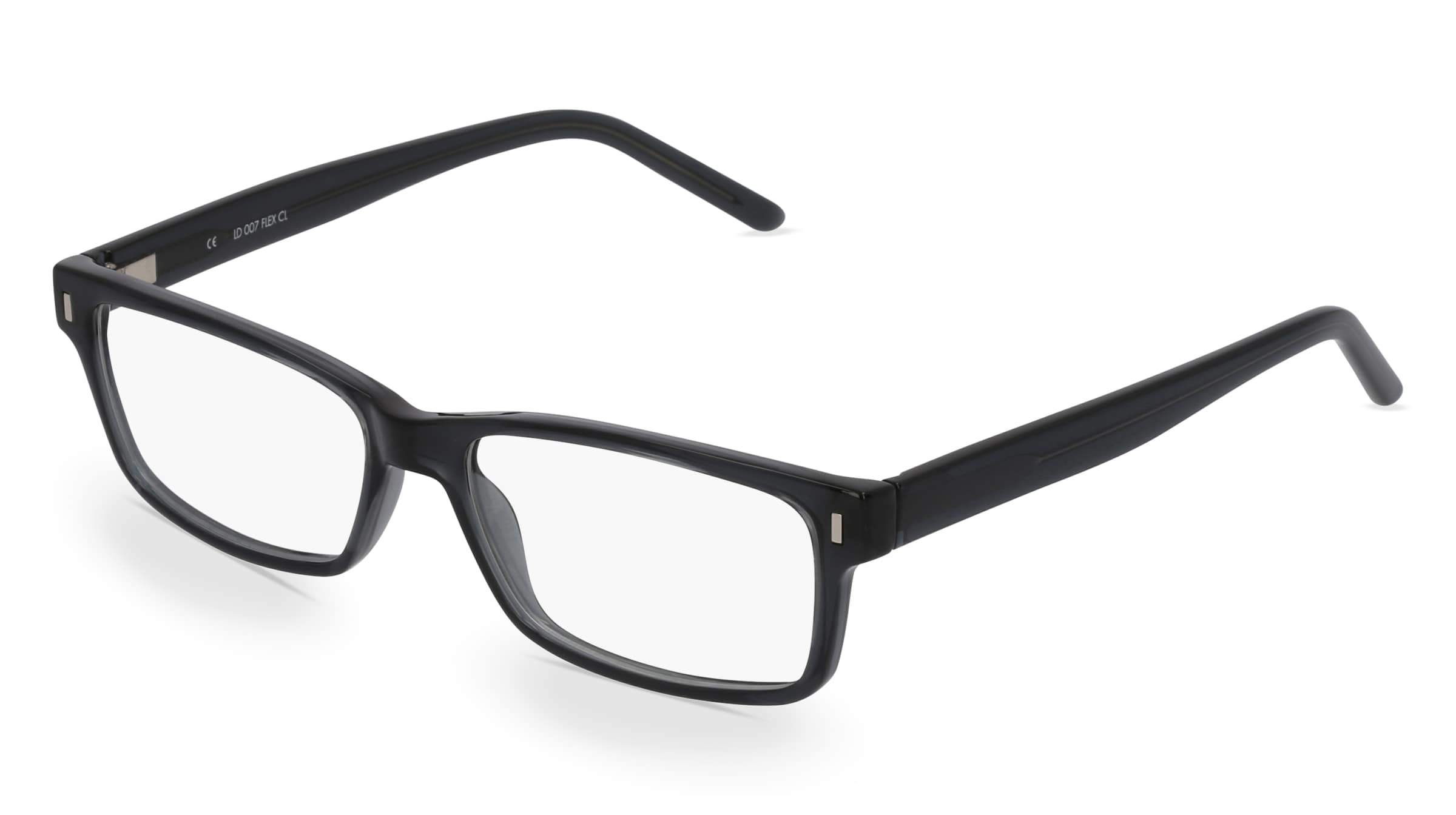 Fielmann LD 007 FLEX CL Herren-Brille inkl. Gläser Vollrand Eckig Propionat-Gestell 53mm/15mm/140mm, grau