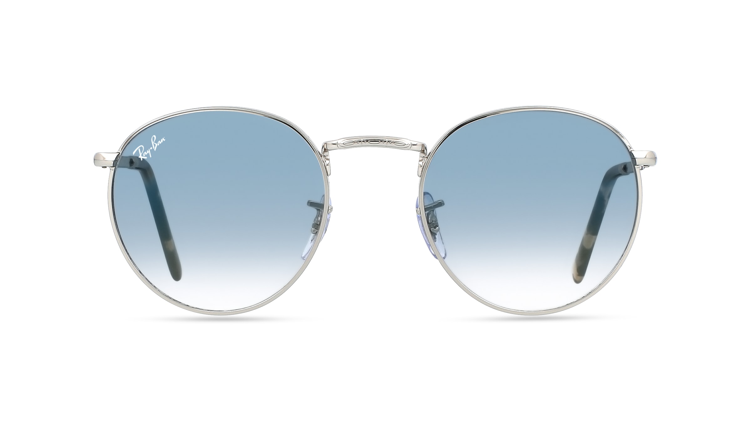 Ray-Ban RB 3637 NEW ROUND Unisex-Sonnenbrille Vollrand Panto Metall-Gestell, silber