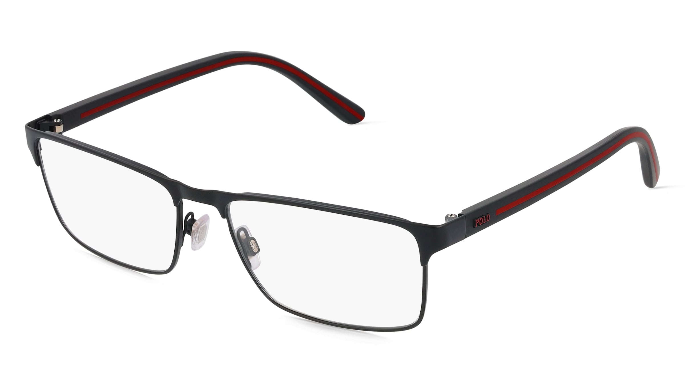 Polo Ralph Lauren PH1207 Herren-Brille inkl. Gläser Vollrand Quadratisch Metall-Gestell 54/16/145, Schwarz