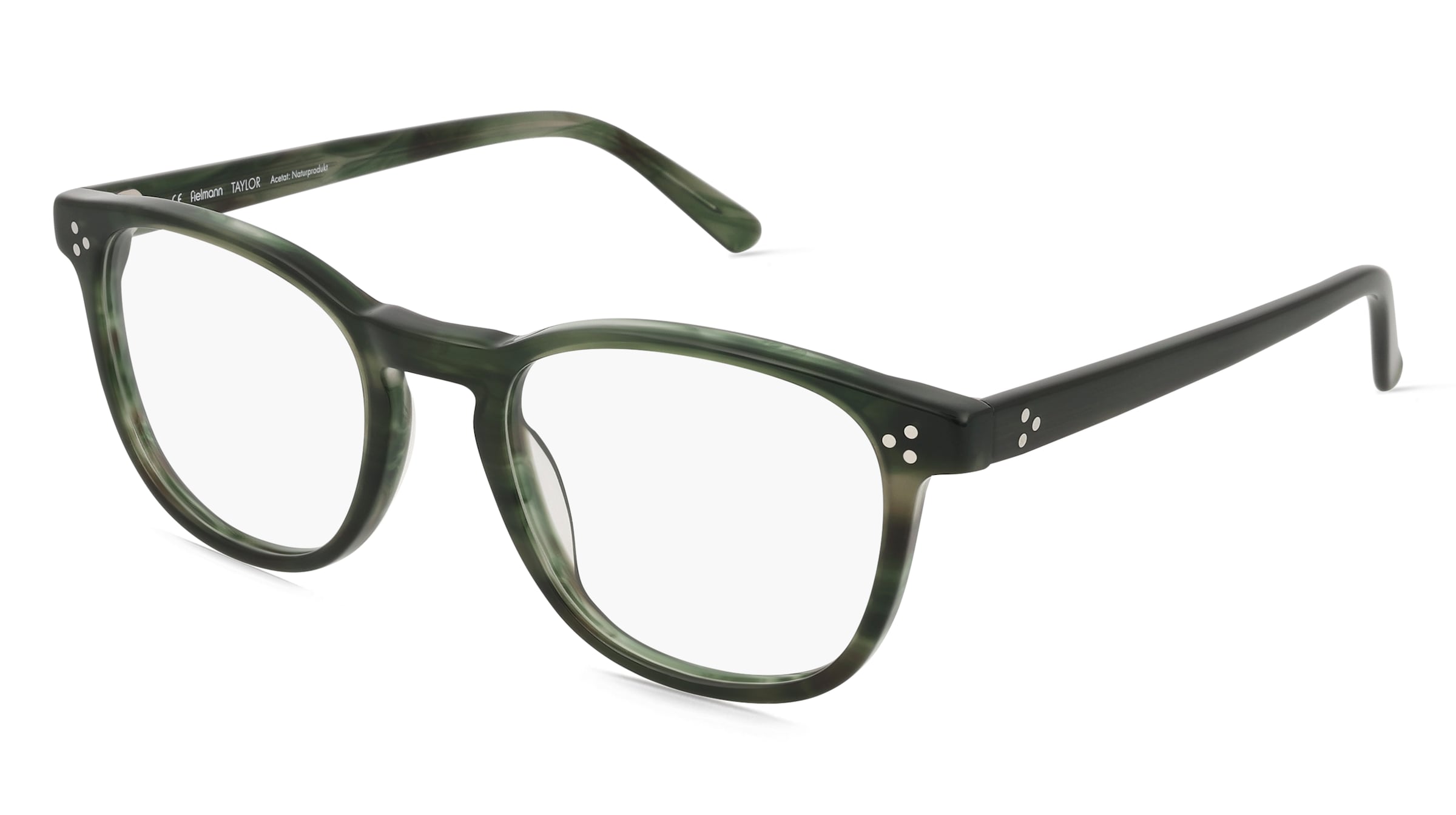 Fielmann Q 073 CL TAYLOR Unisex-Brille inkl. Gläser Vollrand Quadratisch Acetat-Gestell 51/20/145, Grün