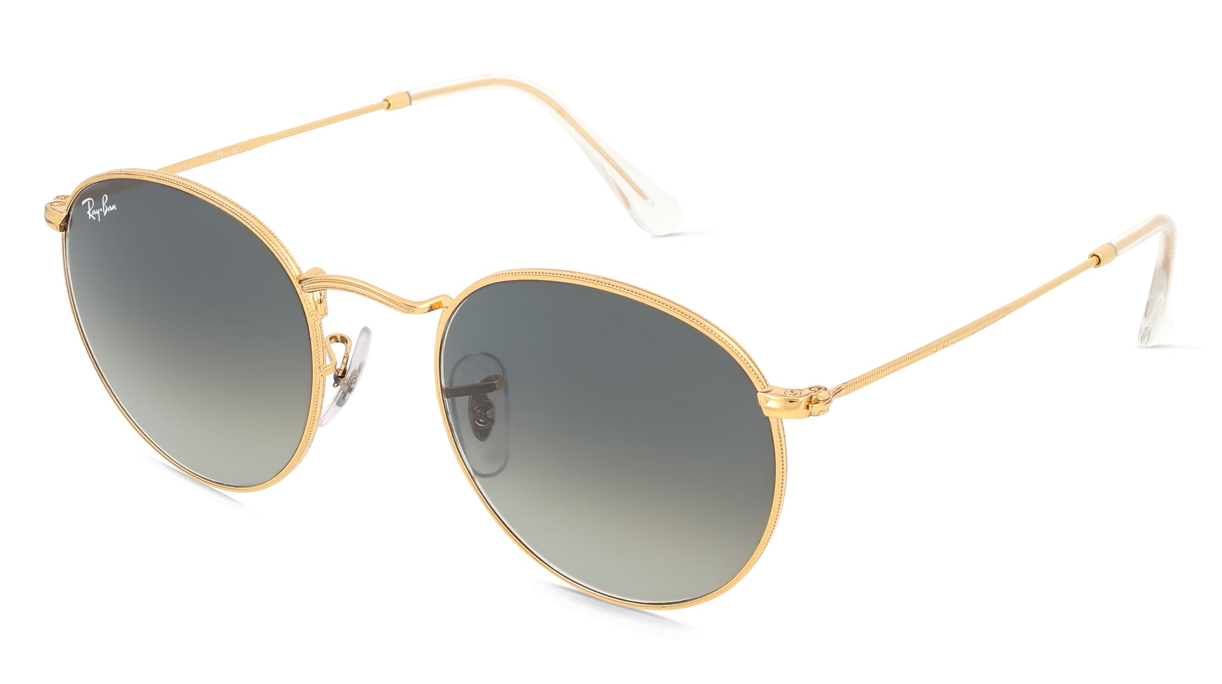 Ray-Ban RB3447 Unisex-Sonnenbrille Vollrand Rund Metall-Gestell, Gold