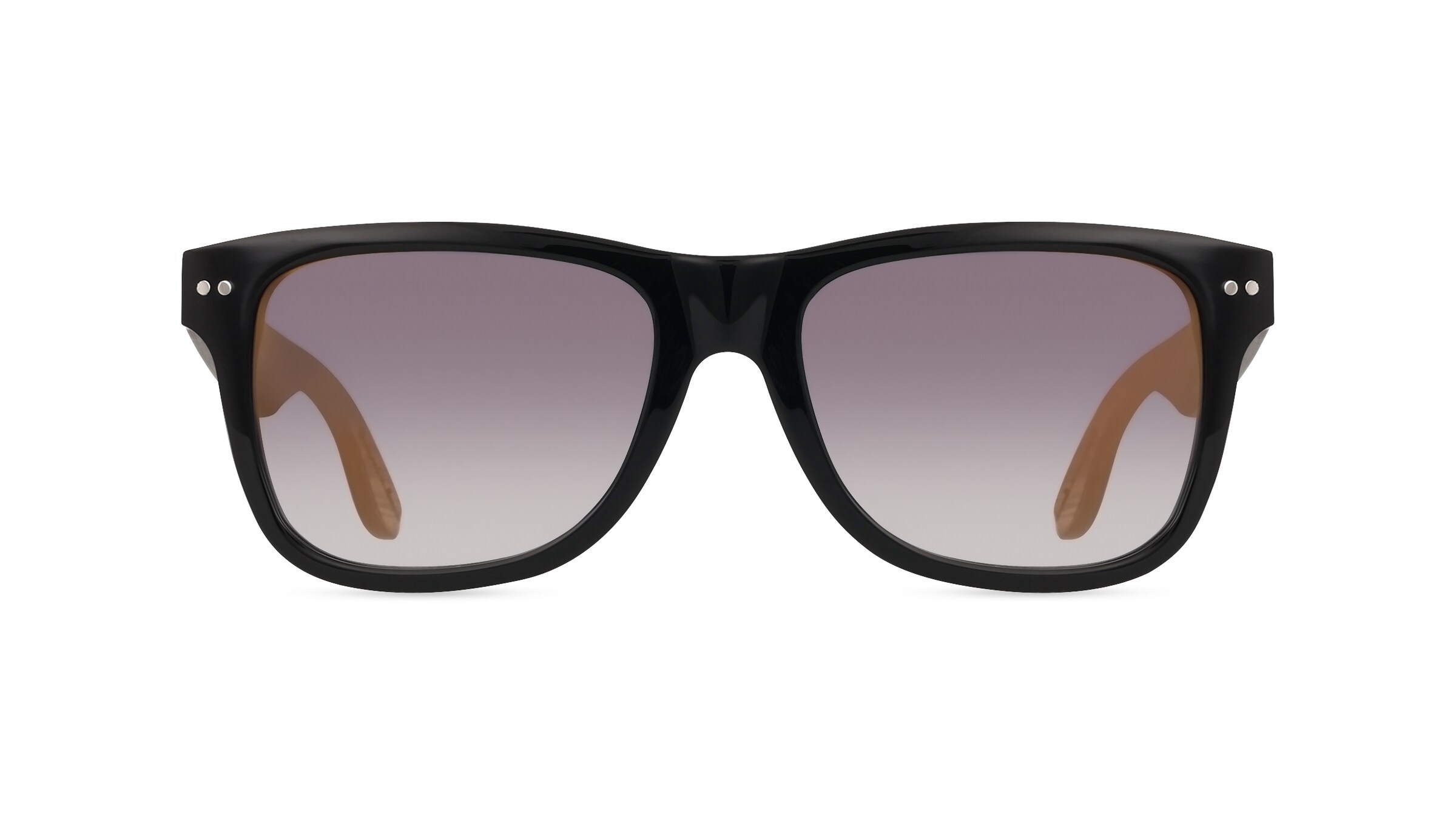 Woodfellas 10778 PLASSENBURG Herren-Sonnenbrille Vollrand Eckig Holz Acetate-Gestell, braun