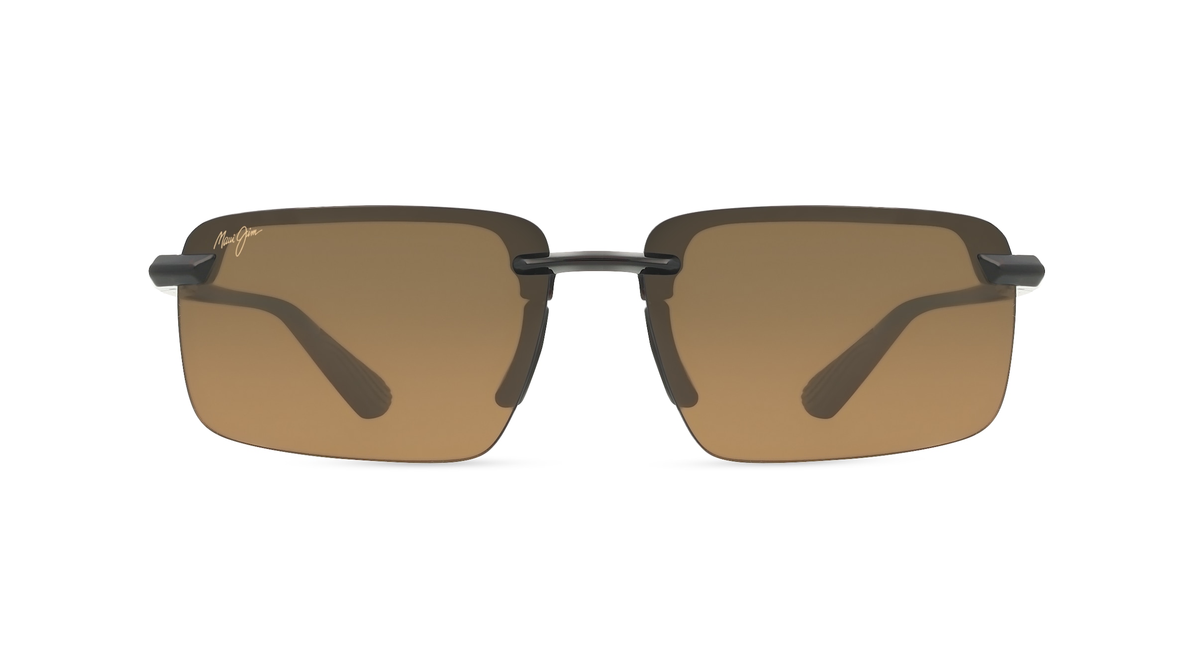 Maui Jim MJ0626S Laulima Unisex-Sonnenbrille Randlos Rechteckig Kunststoff-Gestell, braun