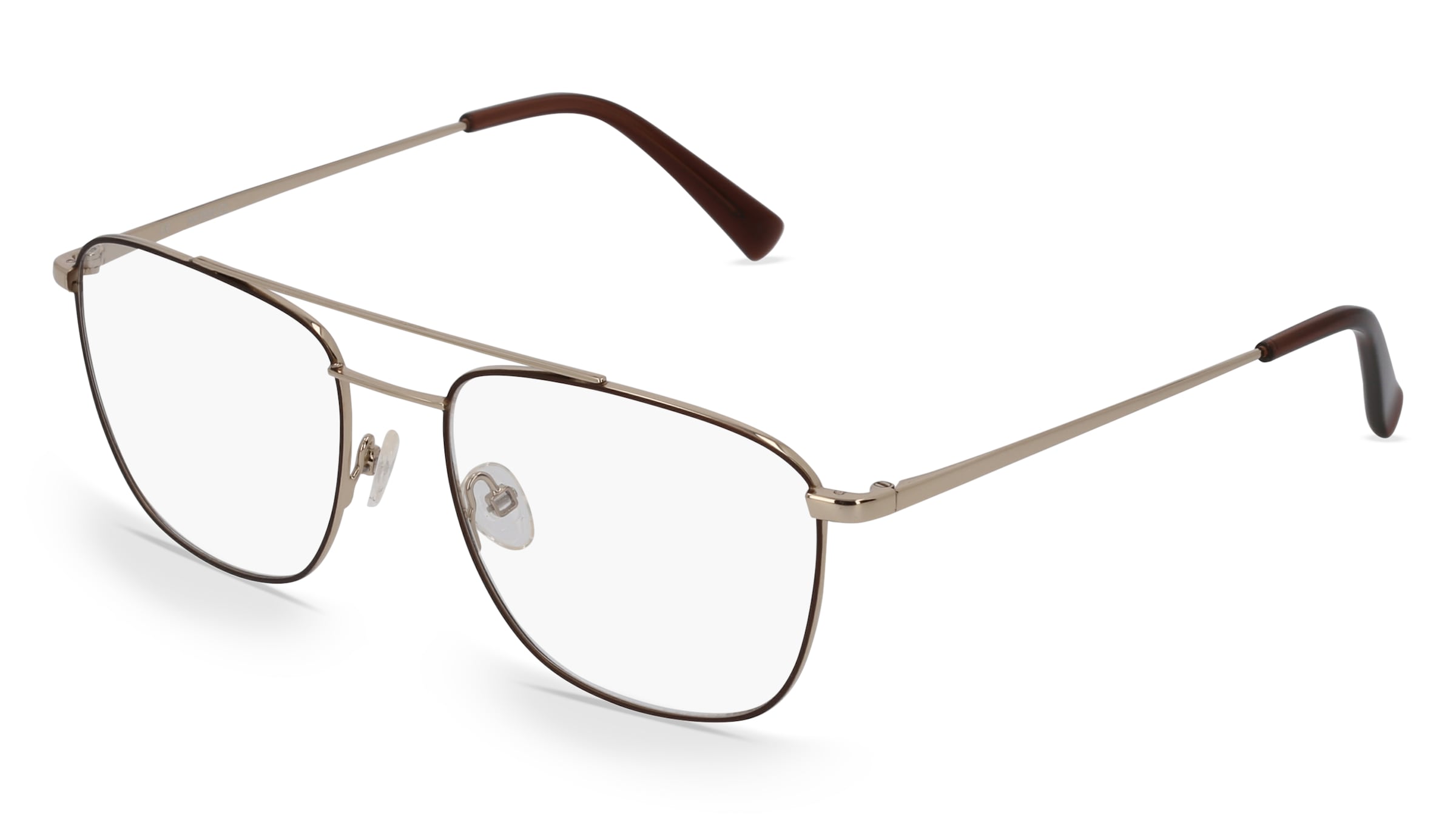 Fielmann MI 024 CL Herren-Brille inkl. Gläser Vollrand Quadratisch Edelstahl-Gestell 55/18/145, Braun