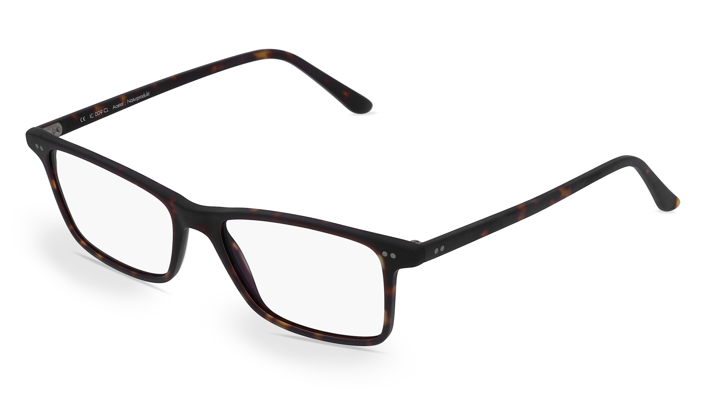 Fielmann IC 009 CL Herren-Brille inkl. Gläser Vollrand Quadratisch Acetat-Gestell 55/17/130, Havanna
