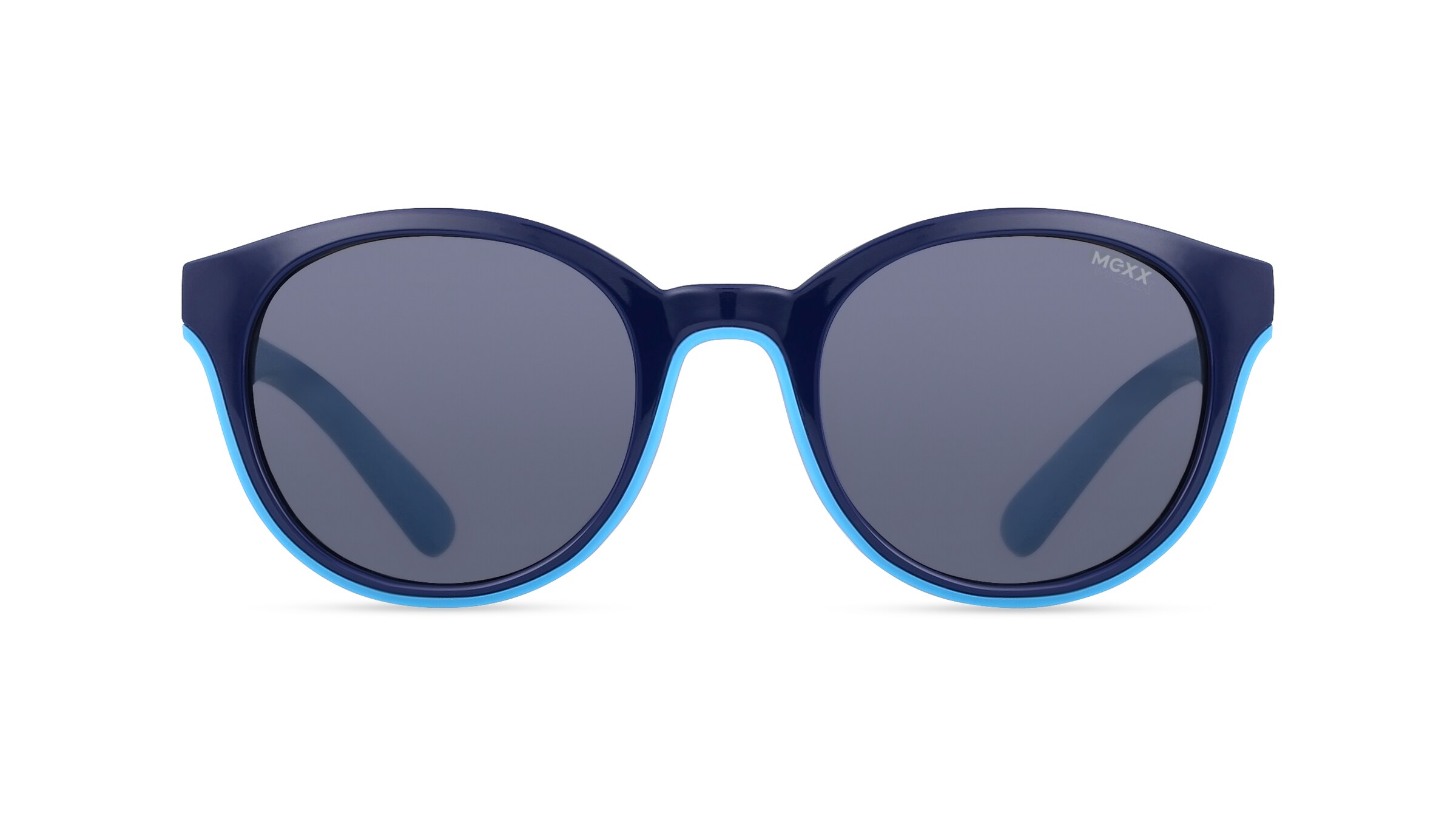 Mexx Eyes 5240 Kinder-Sonnenbrille Vollrand Rund Kunststoff-Gestell, blau