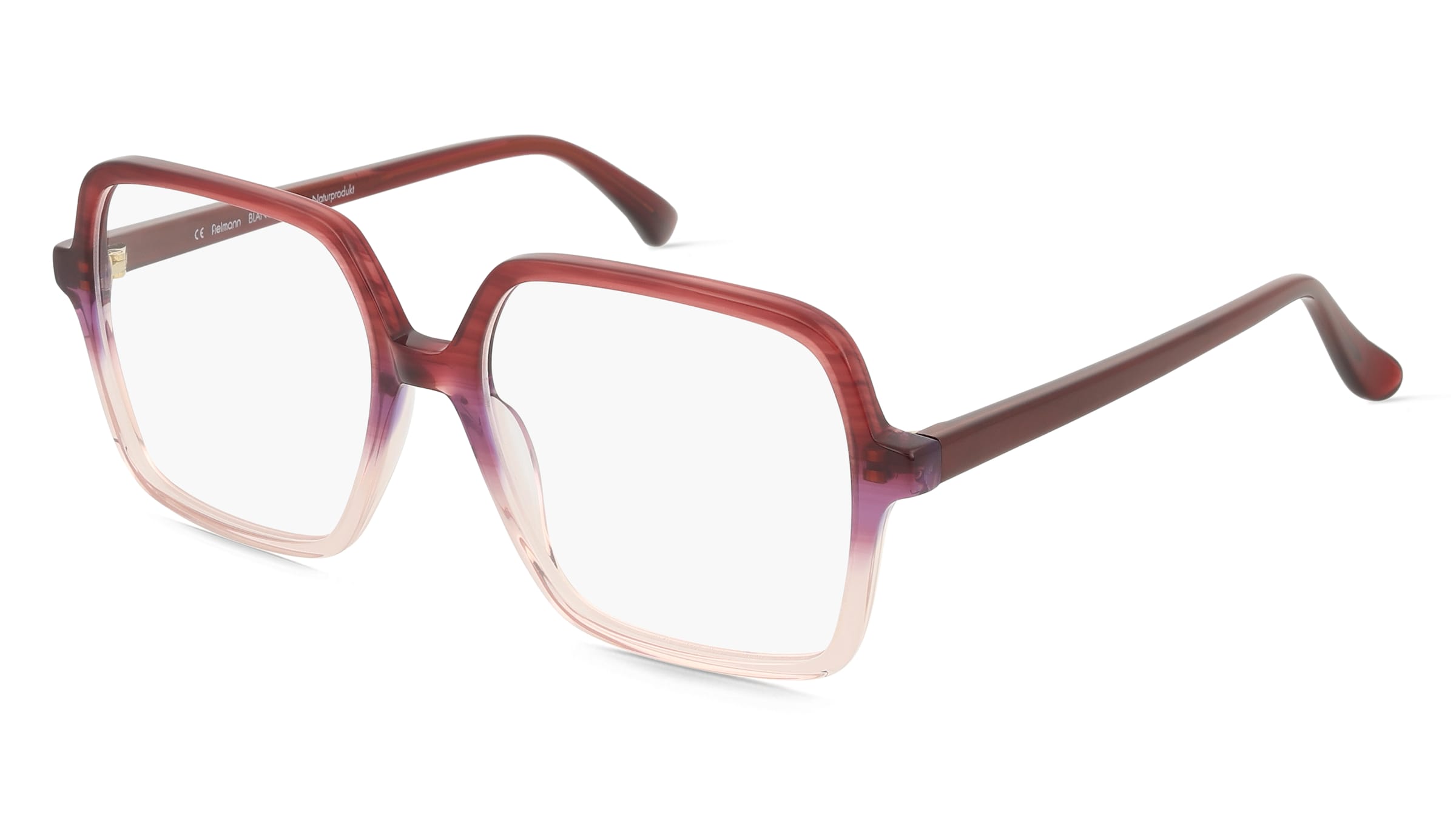 Fielmann ABC 084 FA BLANCA Damen-Brille inkl. Gläser Vollrand Geometrisch Acetat-Gestell 53/16/140, Rot