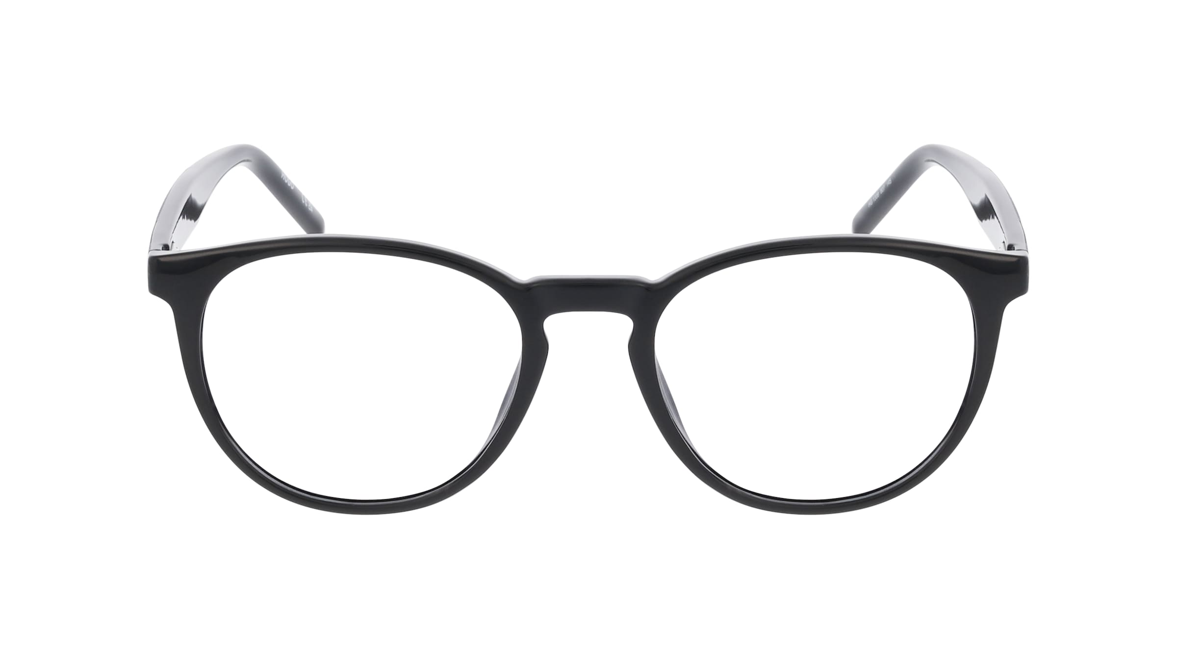 Hugo HG 1308 Herren-Brille inkl. Gläser Vollrand Rund Kunststoff-Gestell 51mm/19mm/145mm, schwarz