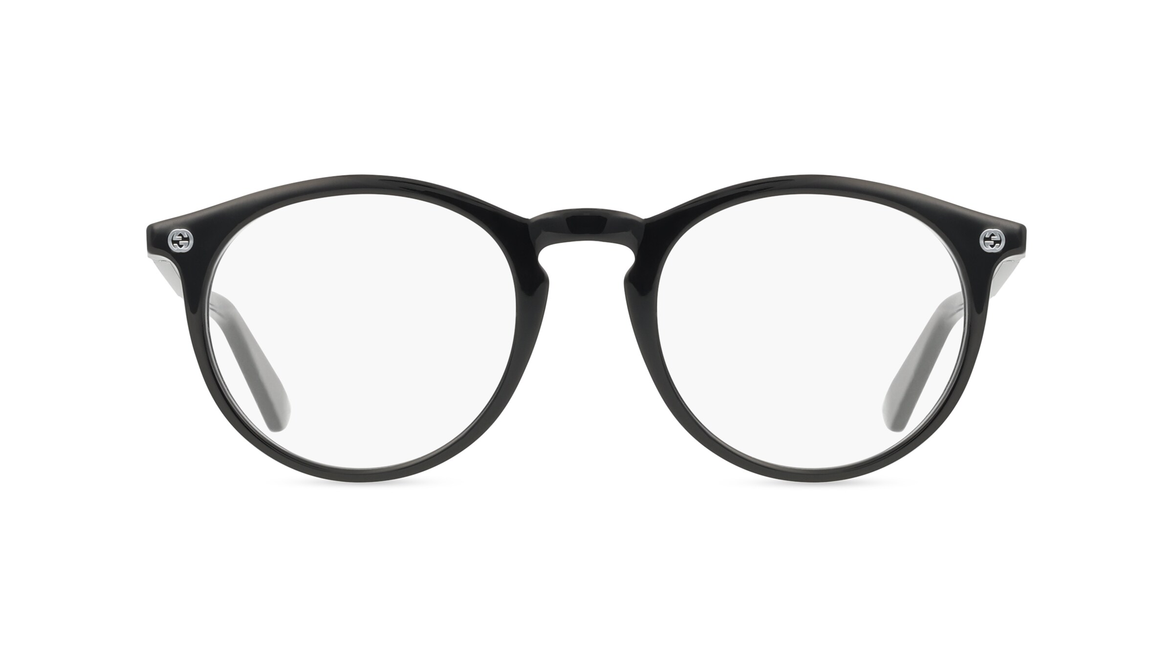 Gucci GG0121O Unisex-Brille inkl. Gläser Vollrand Rund Acetat-Gestell 49mm/21mm/145mm, schwarz