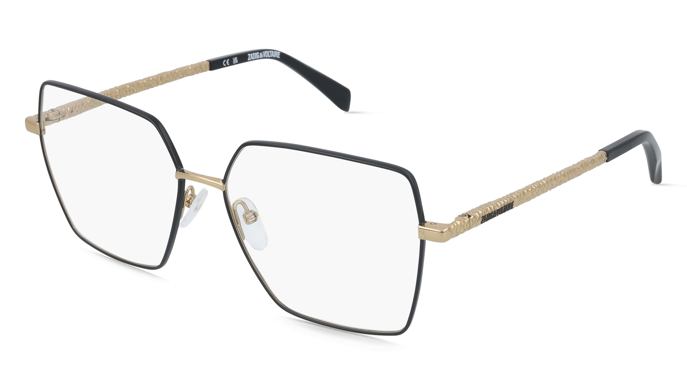 Zadig &amp; Voltaire VZV495 Damen-Brille inkl. Gläser Vollrand Geometrisch Edelstahl-Gestell 57/15/140, Pink