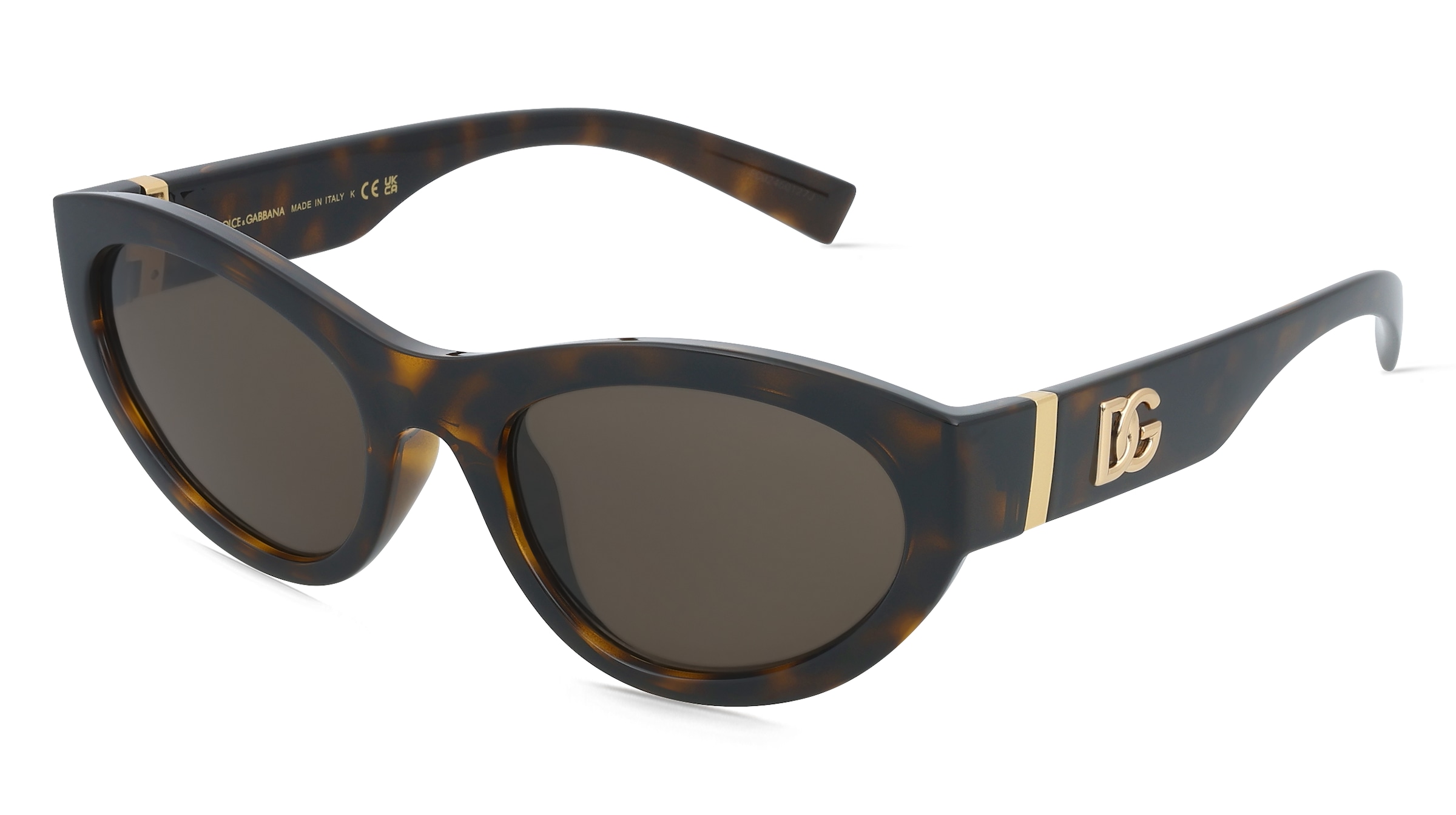 Dolce&amp;Gabbana DG6207 Damen-Sonnenbrille Vollrand Cat Eye Kunststoff-Gestell, Havanna