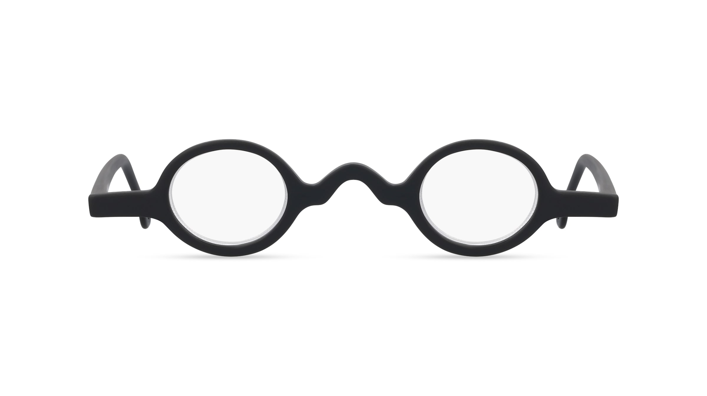 Fielmann INTERIM 001 FA Unisex-Fertiglesebrille Vollrand Rund TR90-Gestell, Schwarz