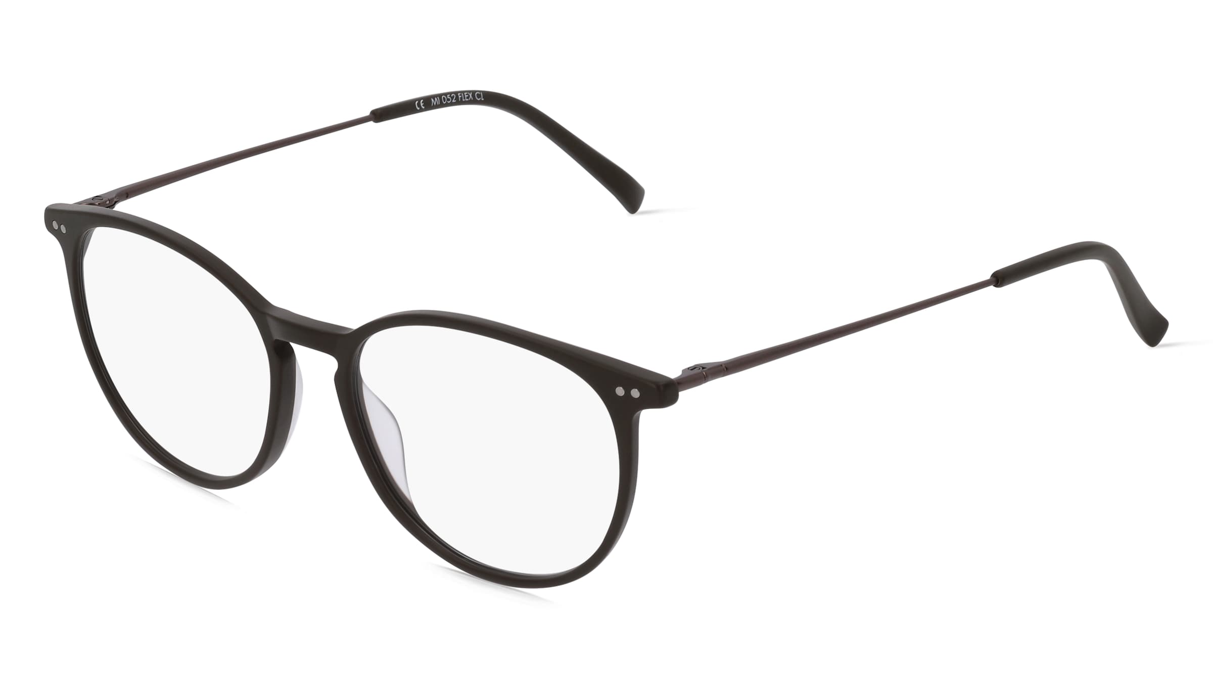 Fielmann MI 052 FLEX CL Unisex-Brille inkl. Gläser Vollrand Panto Acetat-Gestell 51/17/145, Grün