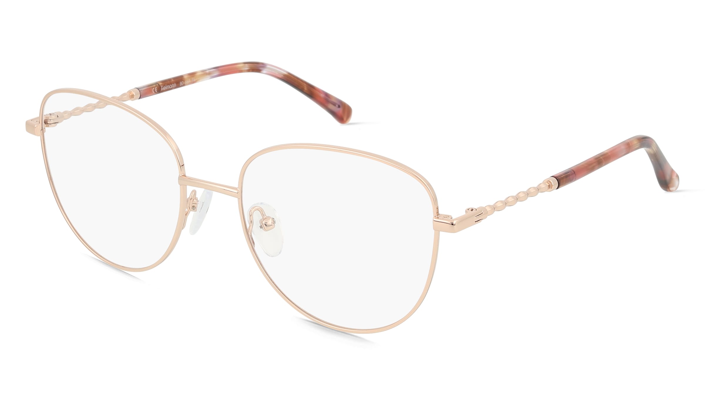 Fielmann BD 567 FA GLORIA Damen-Brille inkl. Gläser Vollrand Butterfly Edelstahl-Gestell 53/18/135, Pink