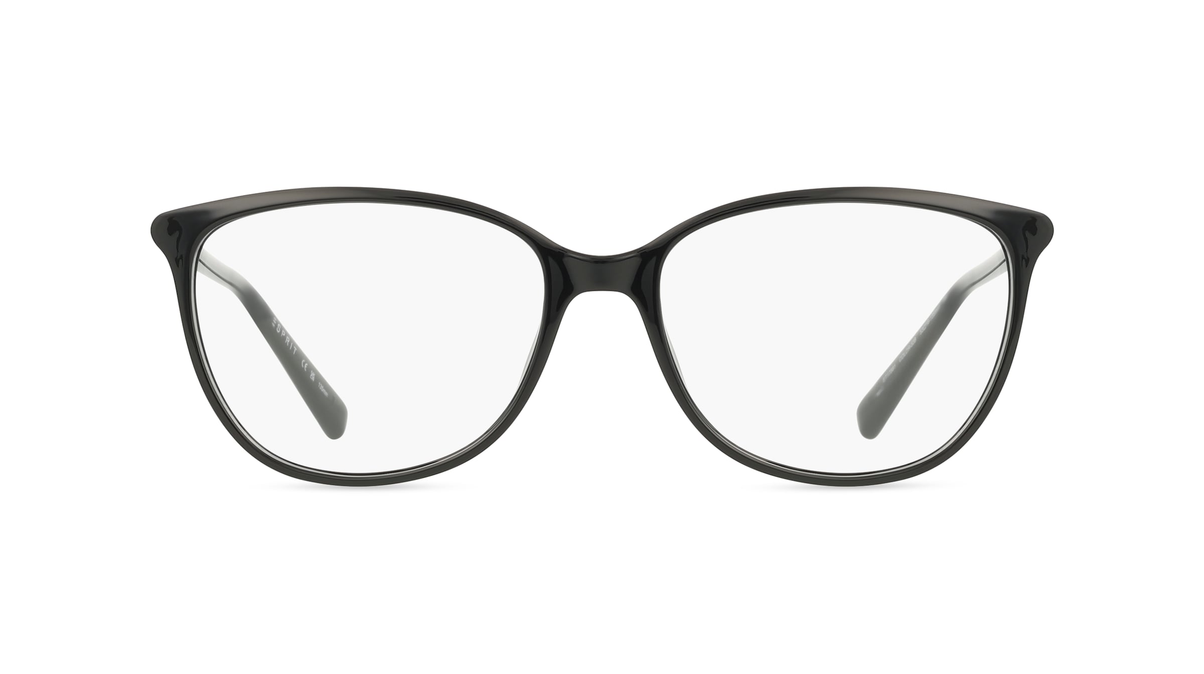 Esprit 17561 Damen-Brille inkl. Gläser Vollrand Eckig Kunststoff-Gestell 53mm/16mm/135mm, schwarz