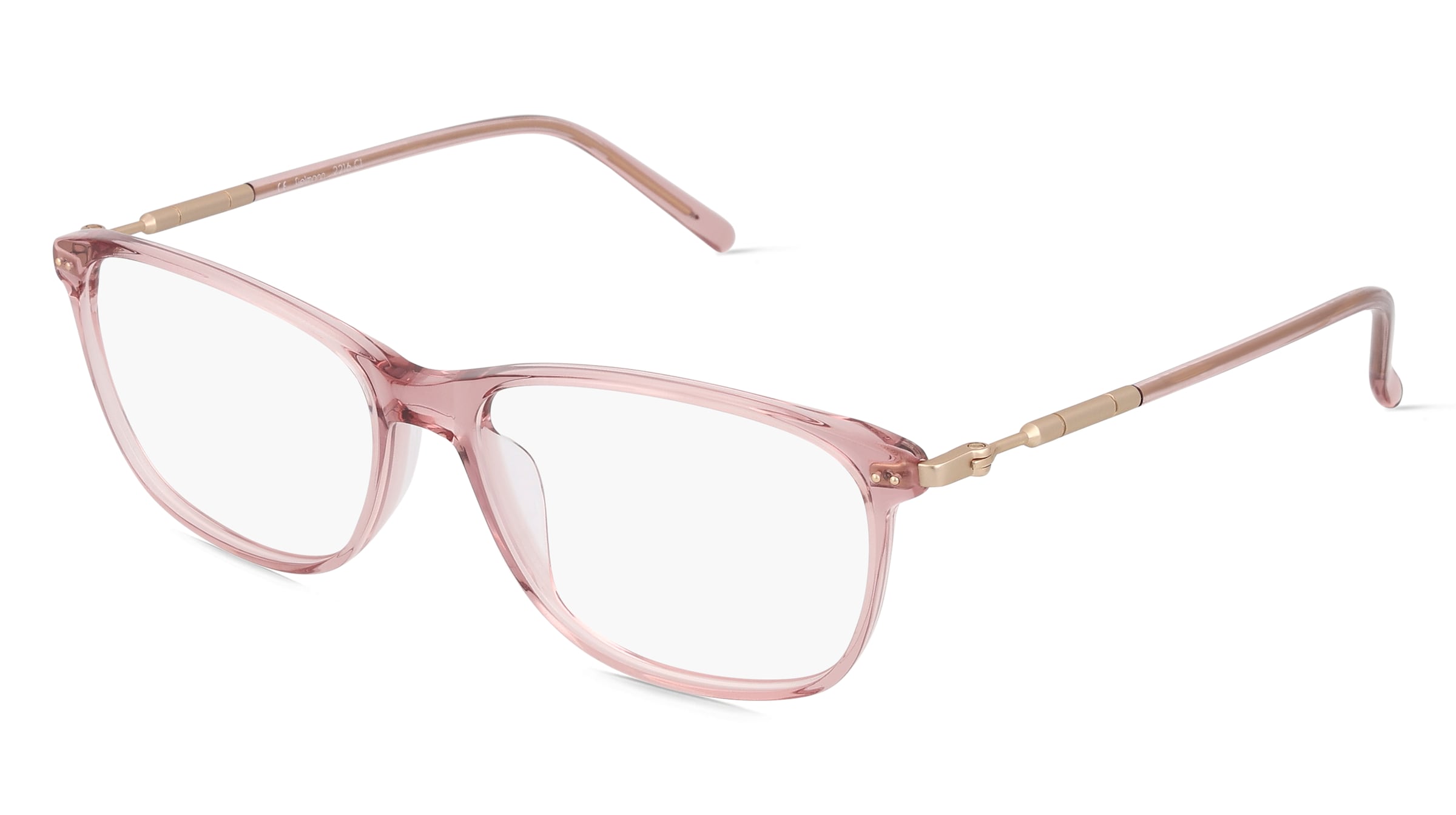 Fielmann 2216 CL Unisex-Brille inkl. Gläser Vollrand Quadratisch Acetat-Gestell 54/15/140, Pink