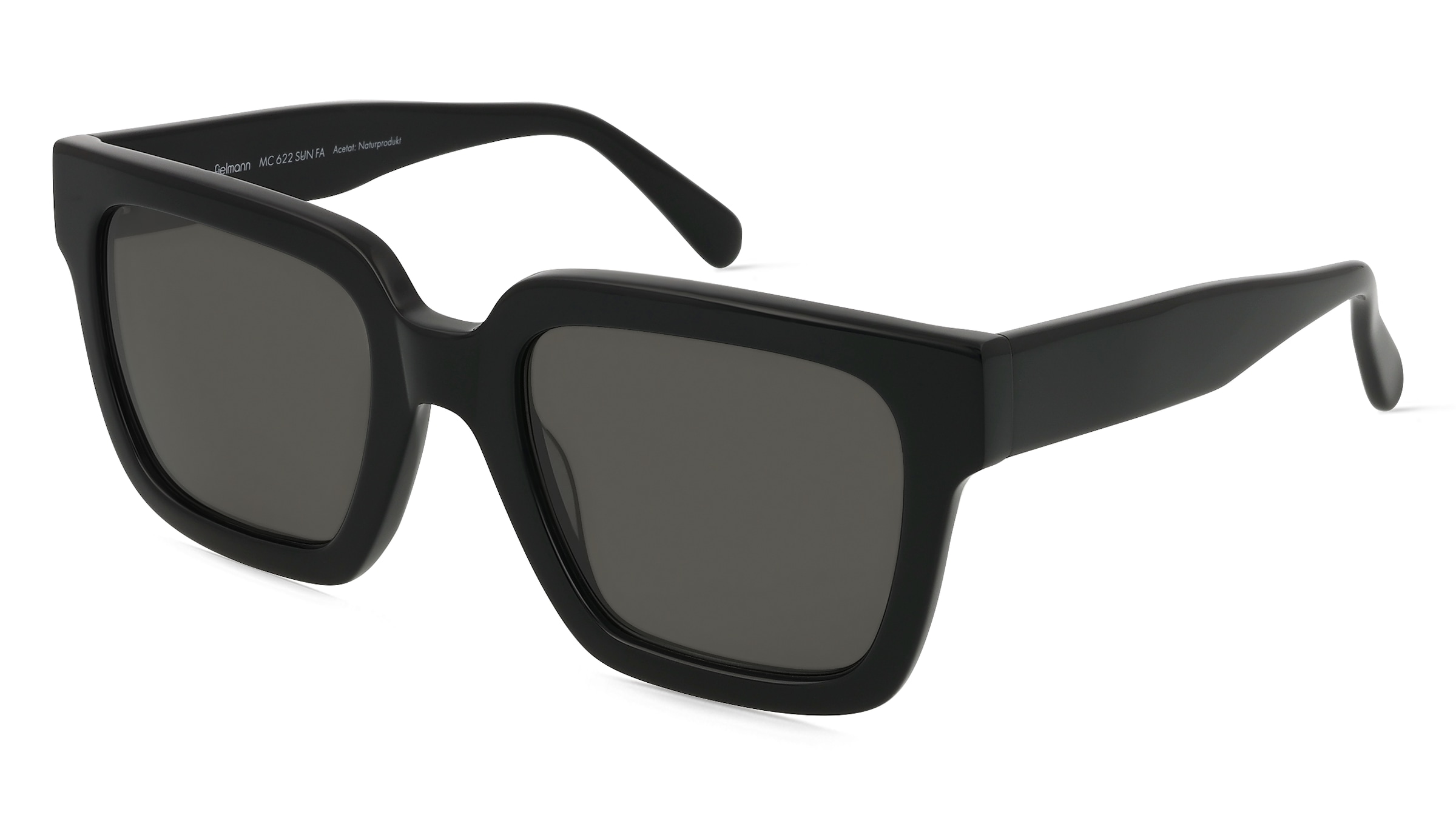 Fielmann MC 622 SUN FA JOY Damen-Sonnenbrille Vollrand Quadratisch Acetat Extrudiert-Gestell, Schwarz