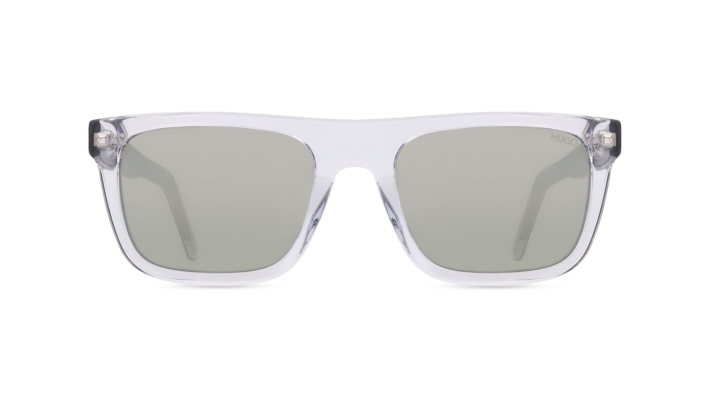 HUGO HG 1297/S Unisex-Sonnenbrille Vollrand Eckig Acetat-Gestell, transparent