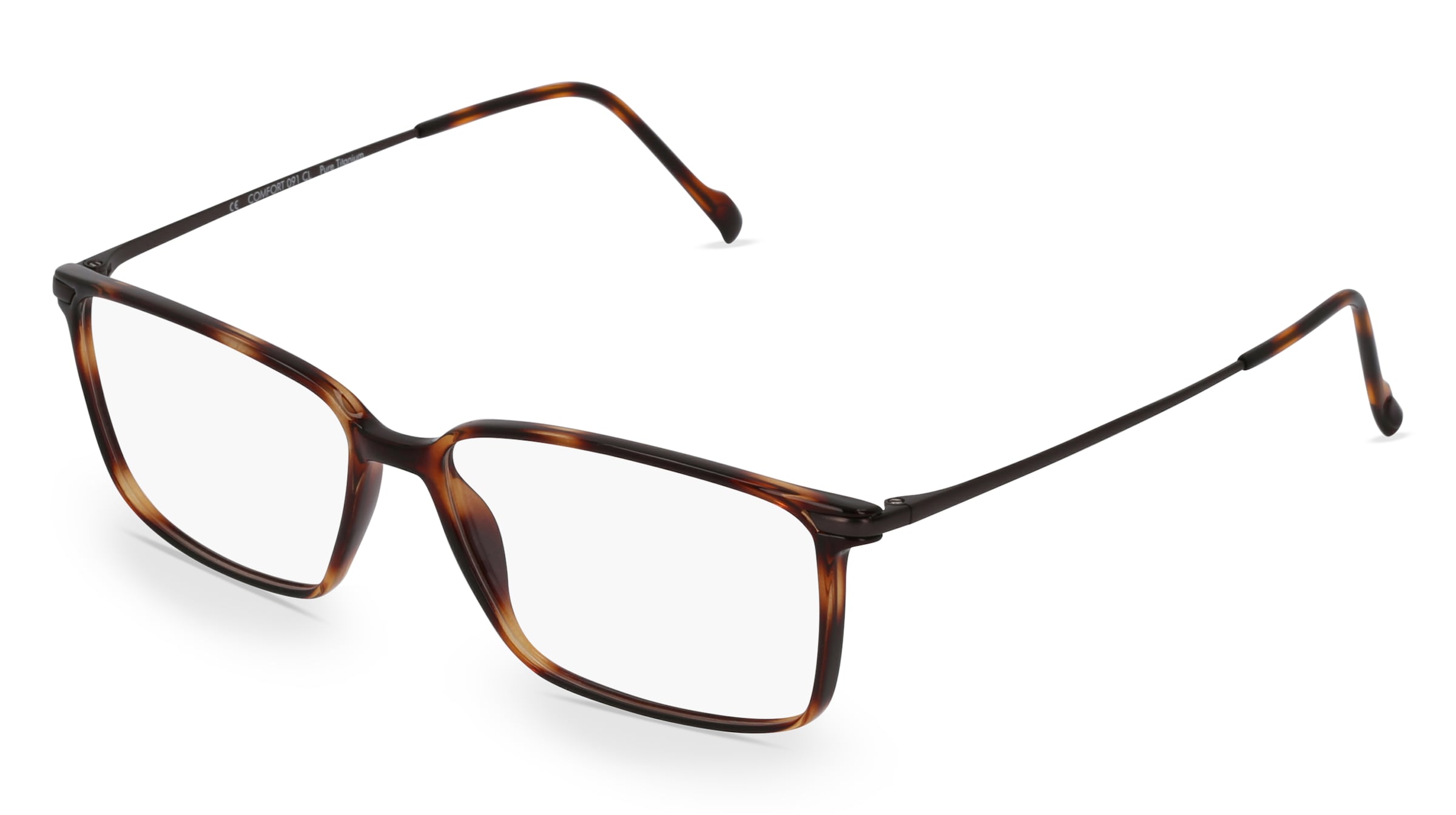 Fielmann COMFORT 091 CL Herren-Brille inkl. Gläser Vollrand Quadratisch TR90-Gestell 53/14/140, Havanna