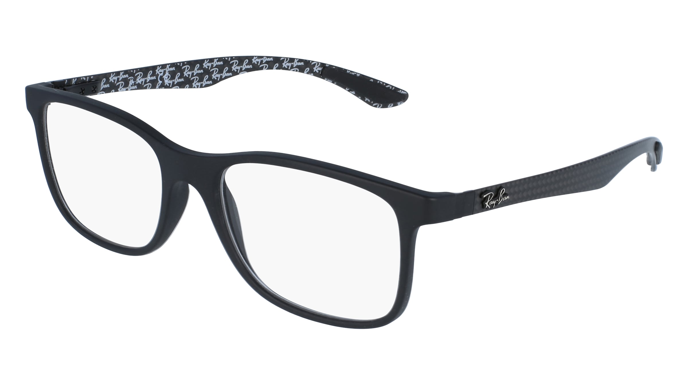 Ray-Ban RX8903 Unisex-Brille inkl. Gläser Vollrand Quadratisch Kunststoff-Gestell 55/18/145, Schwarz