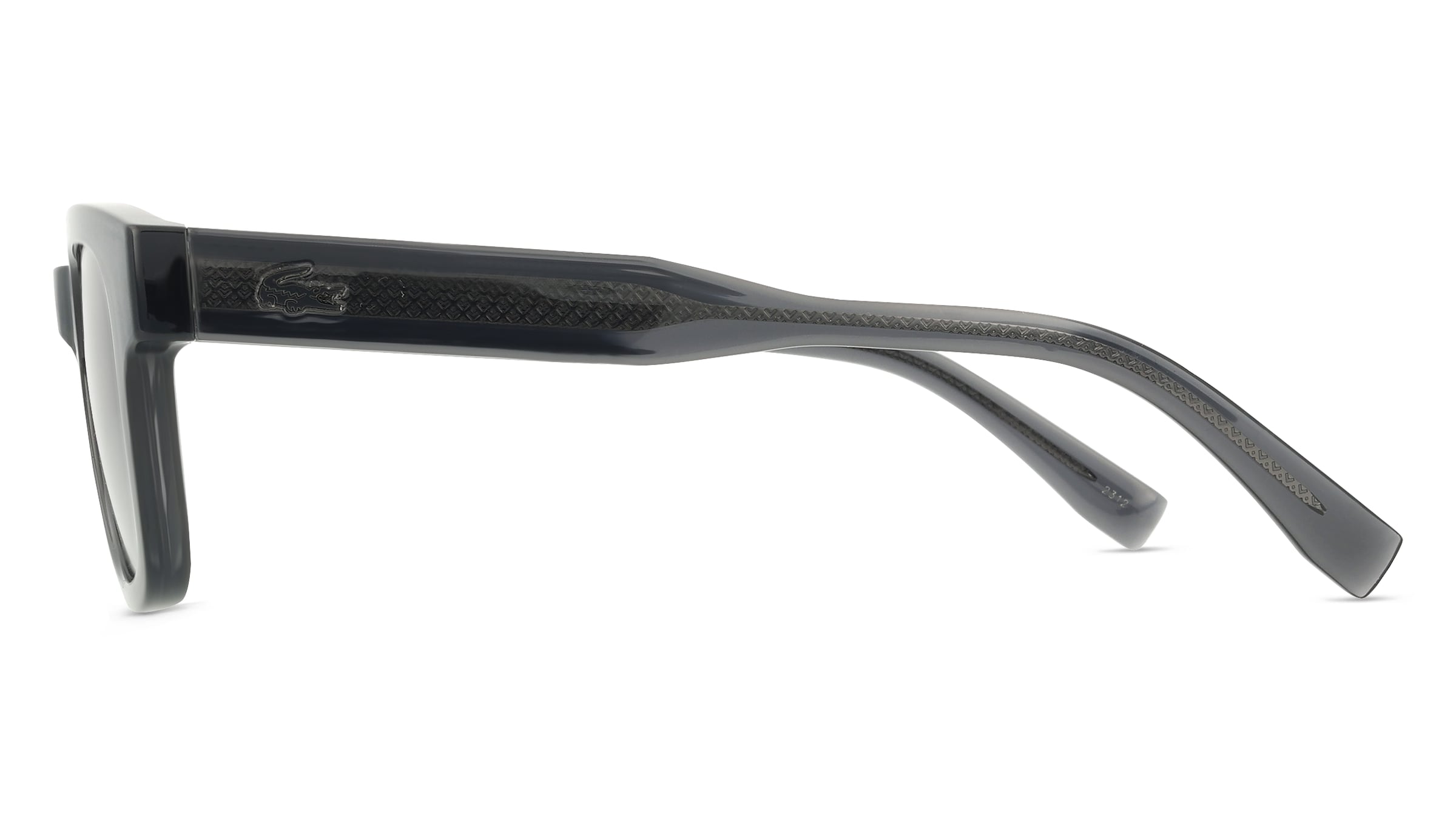 Thumbnail - Lacoste L6023S Unisex-Sonnenbrille Vollrand Oval Acetat Spritzguss-Gestell, grau