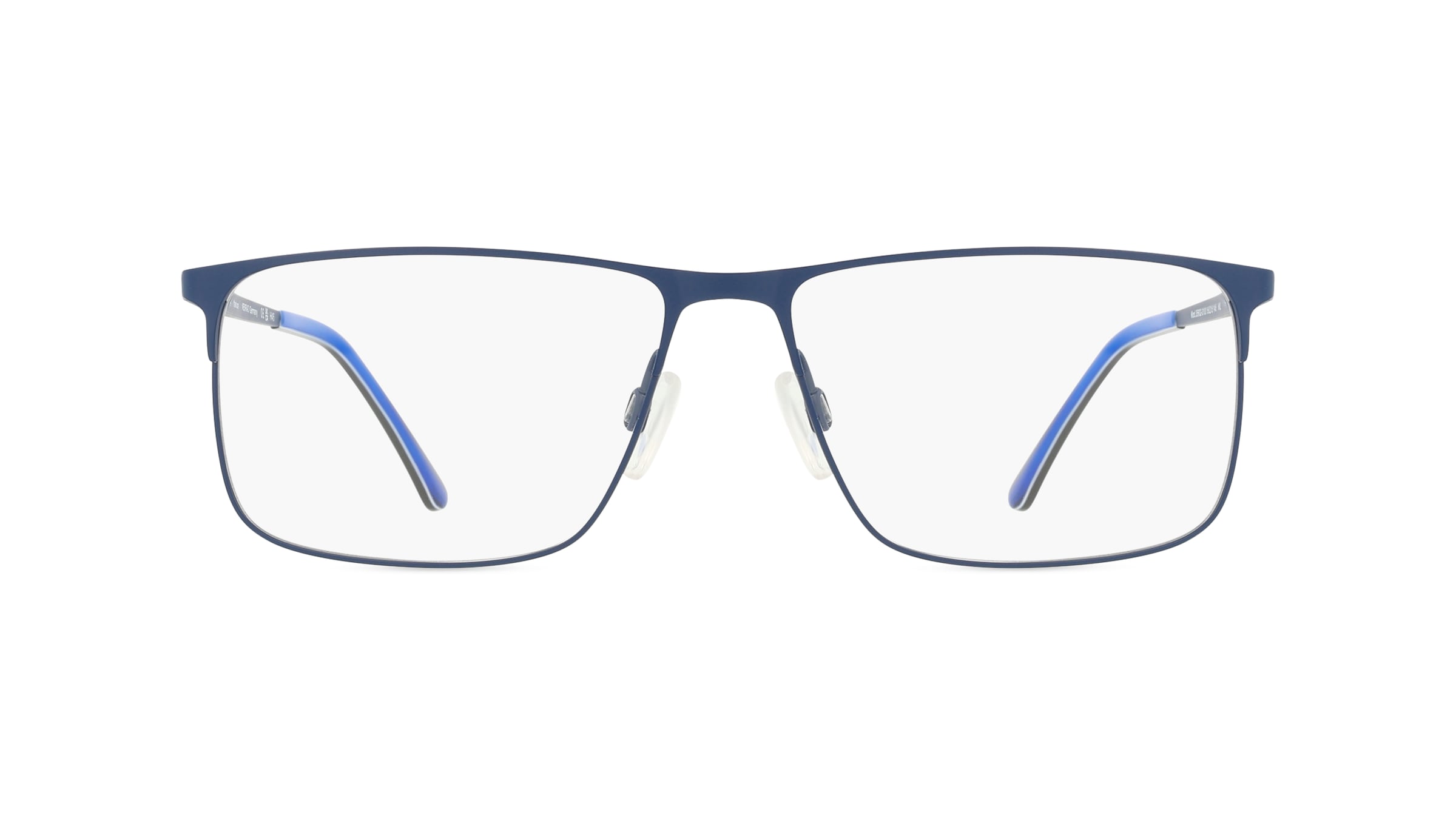 Jaguar J 5602 Unisex-Brille inkl. Gläser Vollrand Eckig Metall-Gestell 56mm/15mm/145mm, blau