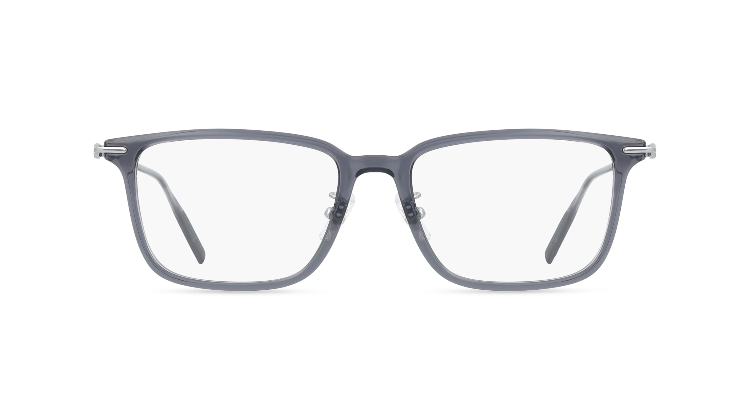 Montblanc MB0489OA Herren-Brille inkl. Gläser Vollrand Eckig Kunststoff-Gestell 54/17/145, grau