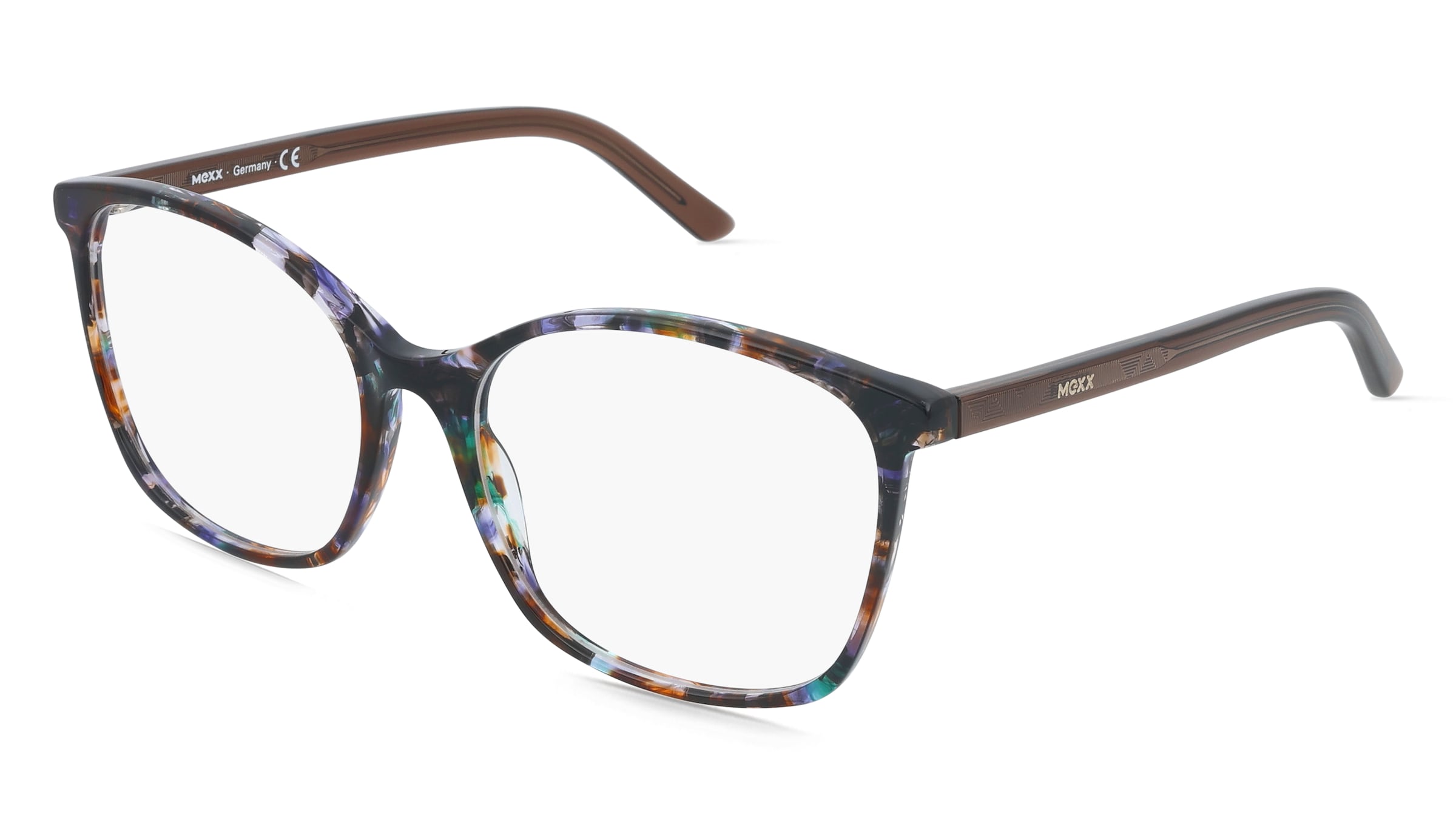 Mexx Eyes 2598 Damen-Brille inkl. Gläser Vollrand Eckig Kunststoff-Gestell 54/17/140, Braun