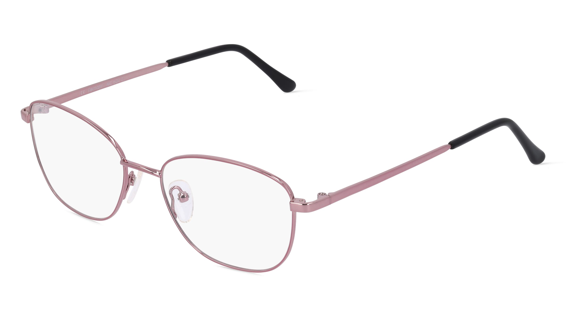 Fielmann MC 604 CL Damen-Brille inkl. Gläser Vollrand Quadratisch Edelstahl-Gestell 53/17/135, Pink