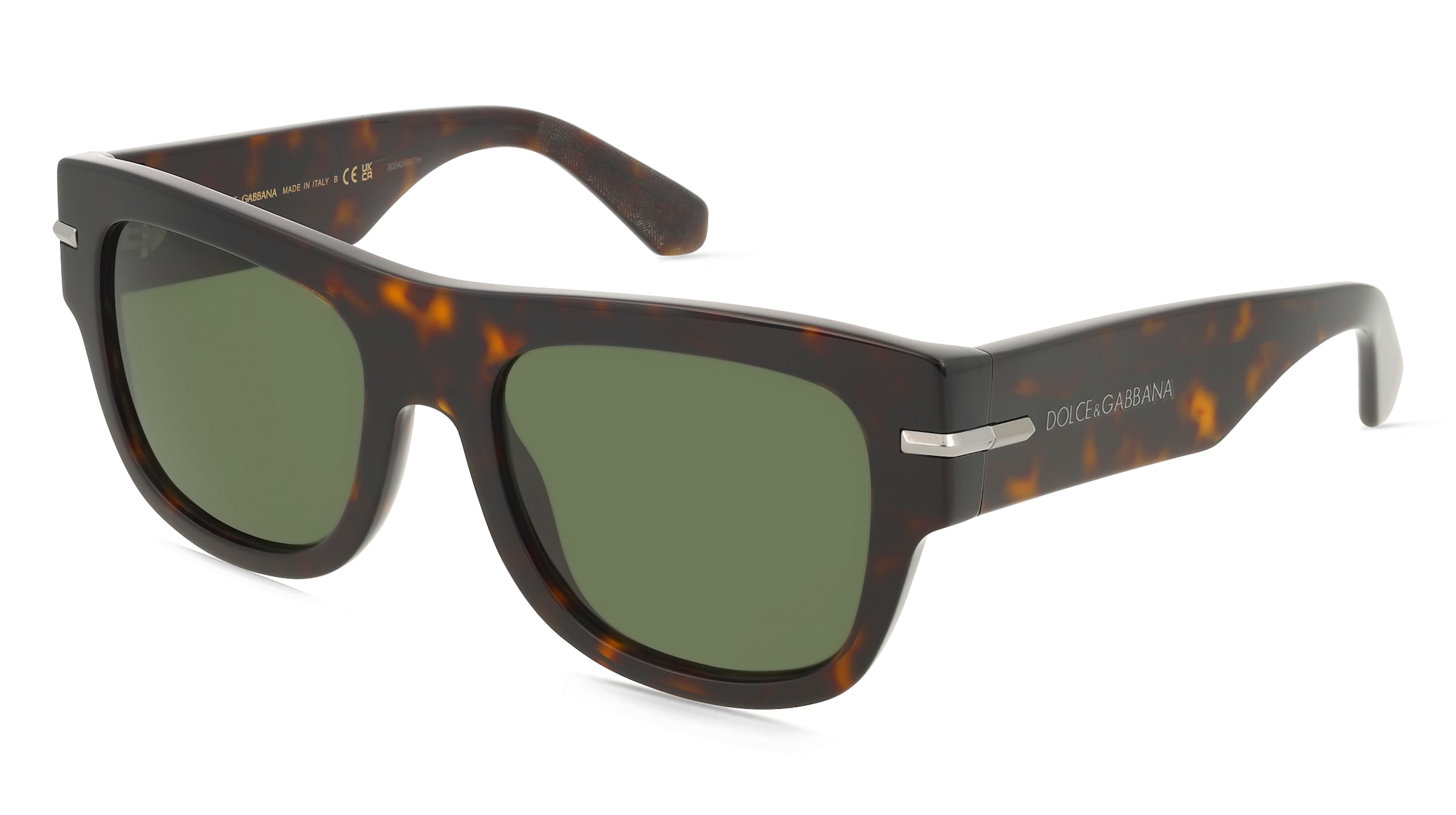 Dolce&amp;Gabbana DG4484 Herren-Sonnenbrille Vollrand Quadratisch Acetat-Gestell, Havanna