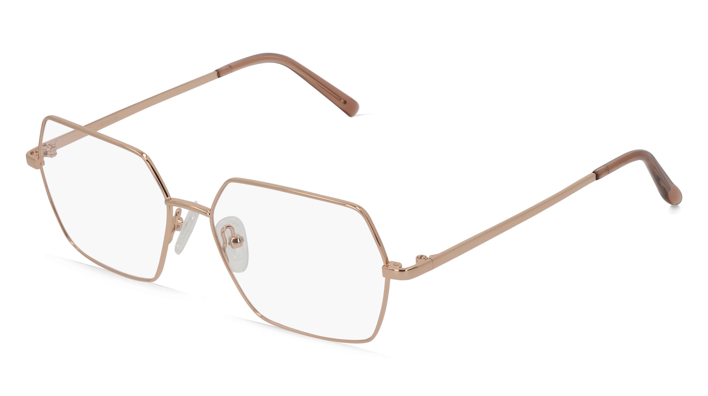 Fielmann BD 459 FA Damen-Brille inkl. Gläser Vollrand Geometrisch Edelstahl-Gestell 53/15/135, Gold