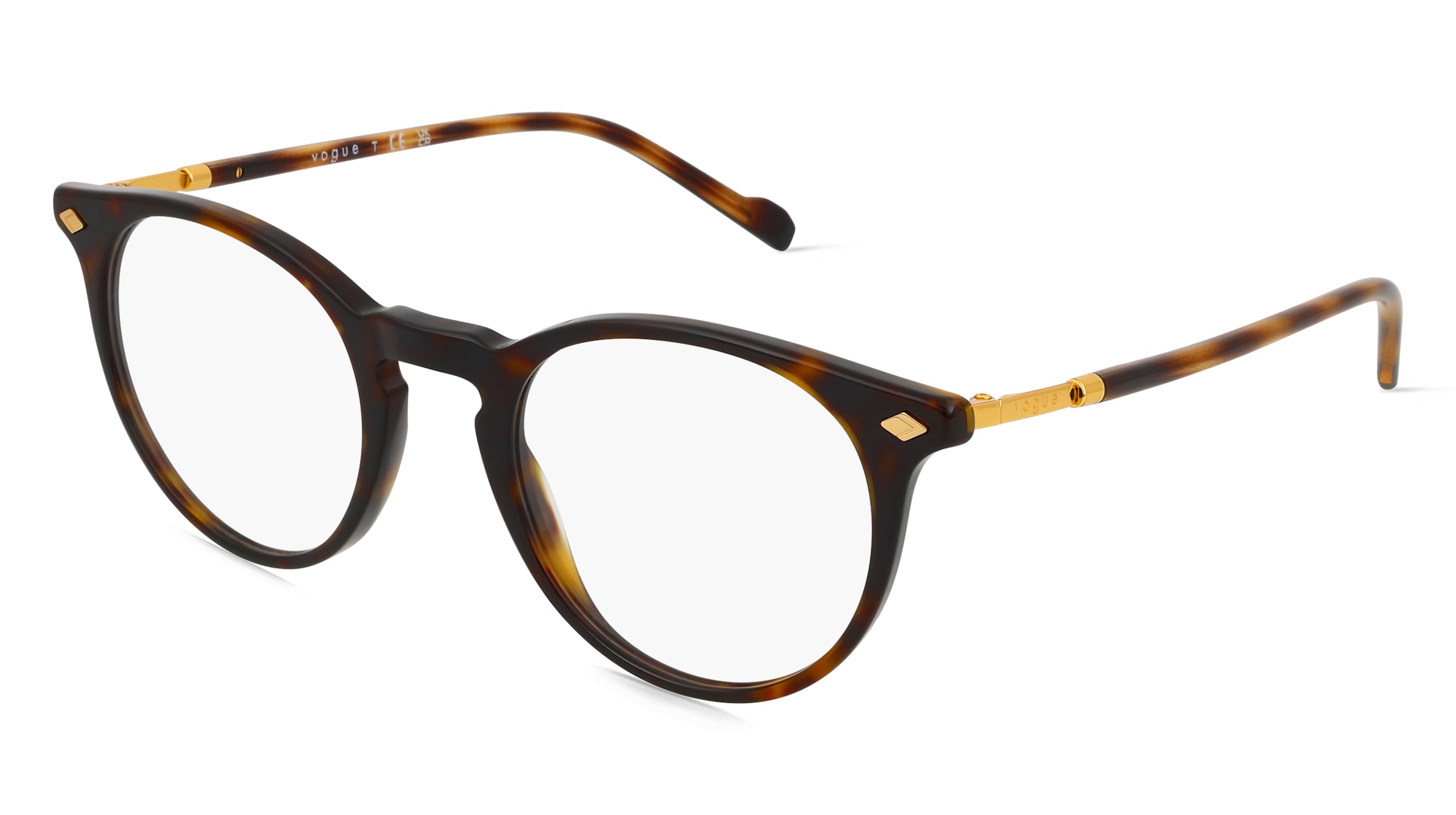 Vogue VO5434 Herren-Brille inkl. Gläser Vollrand Panto Acetat-Gestell 49/22/145, Havanna