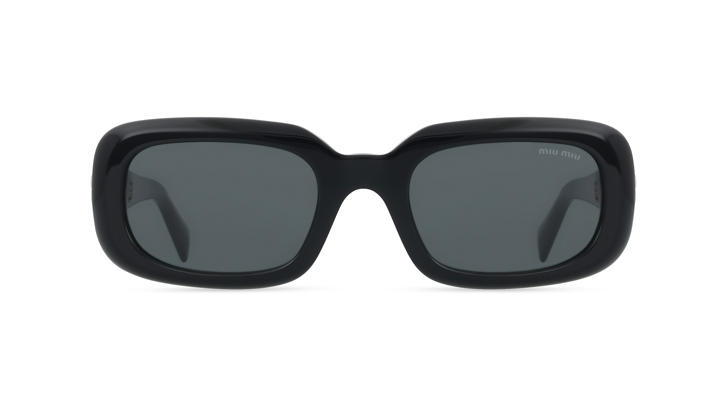 Miu Miu MU B13S Damen-Sonnenbrille Vollrand Eckig Acetat-Gestell, Schwarz