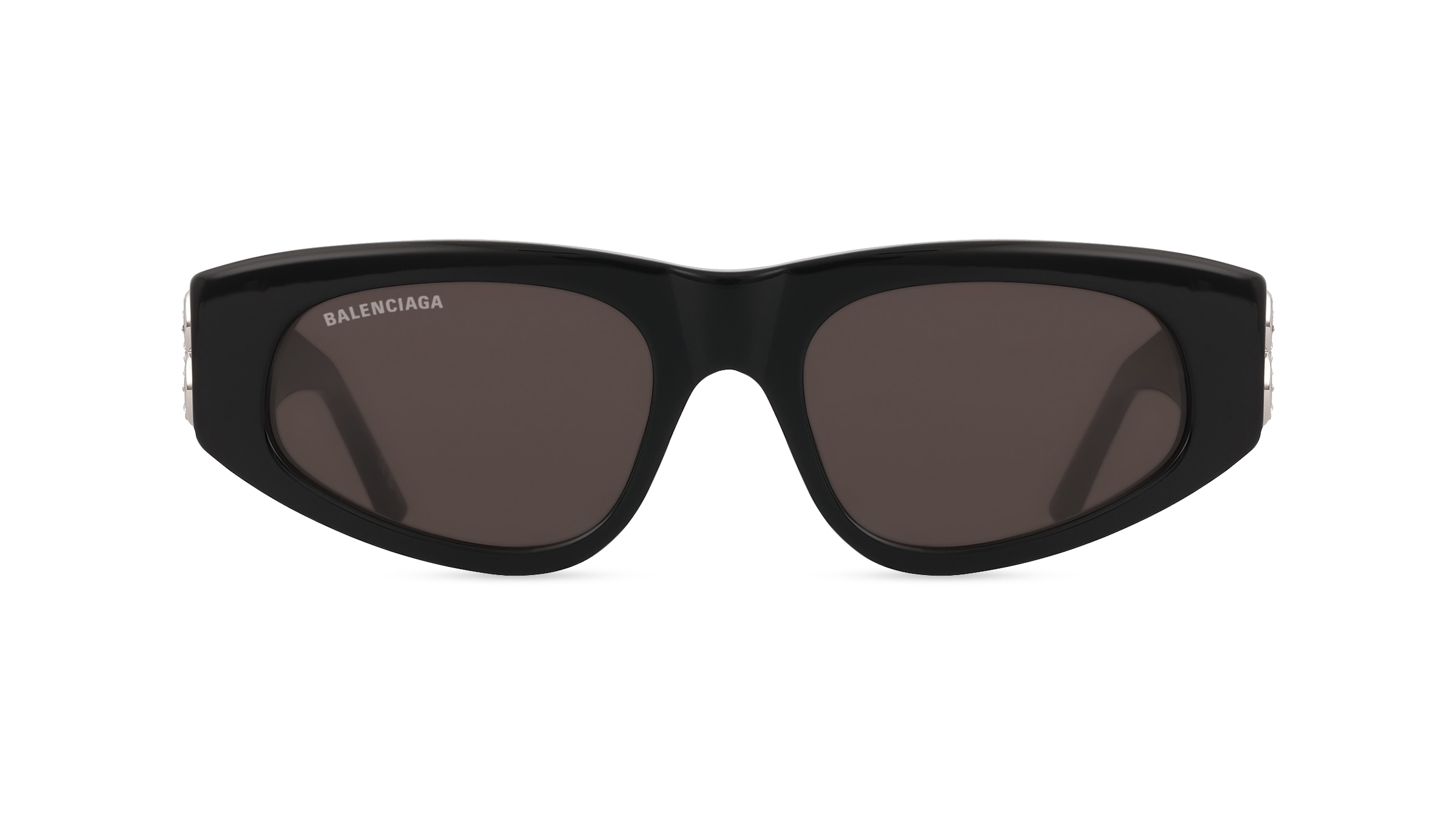 Balenciaga BB0095S Damen-Sonnenbrille Vollrand Schmal Recycled Acetat-Gestell, schwarz