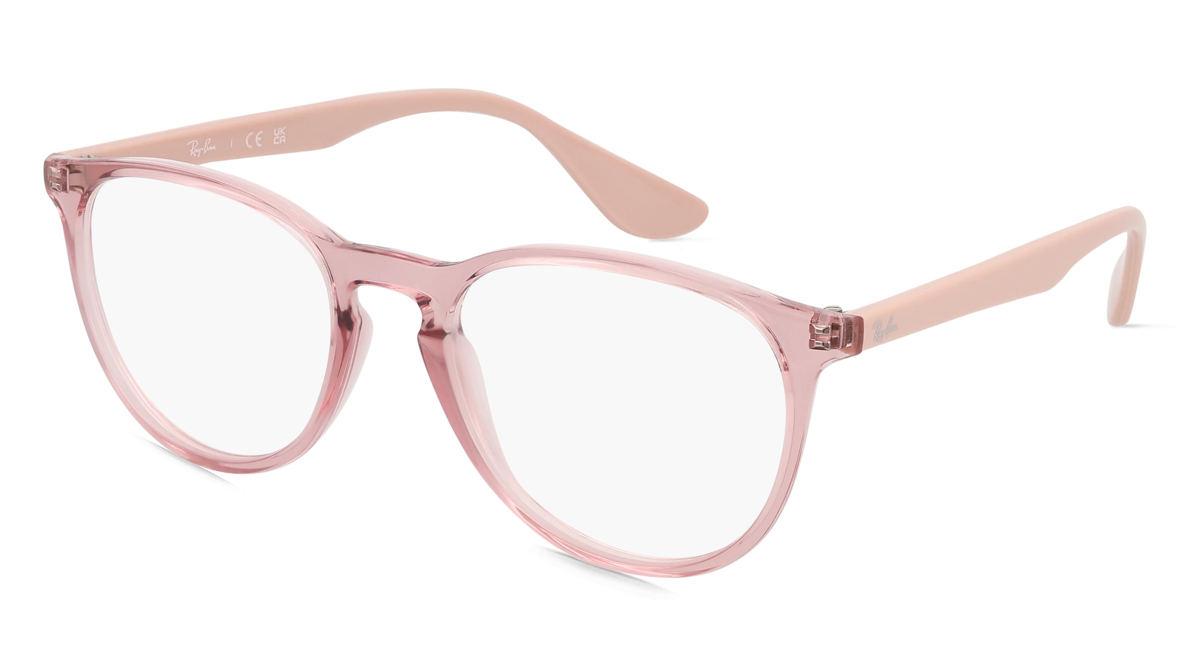 Ray-Ban RX7046 Damen-Brille inkl. Gläser Vollrand Rund Kunststoff-Gestell 51/18/140, Pink