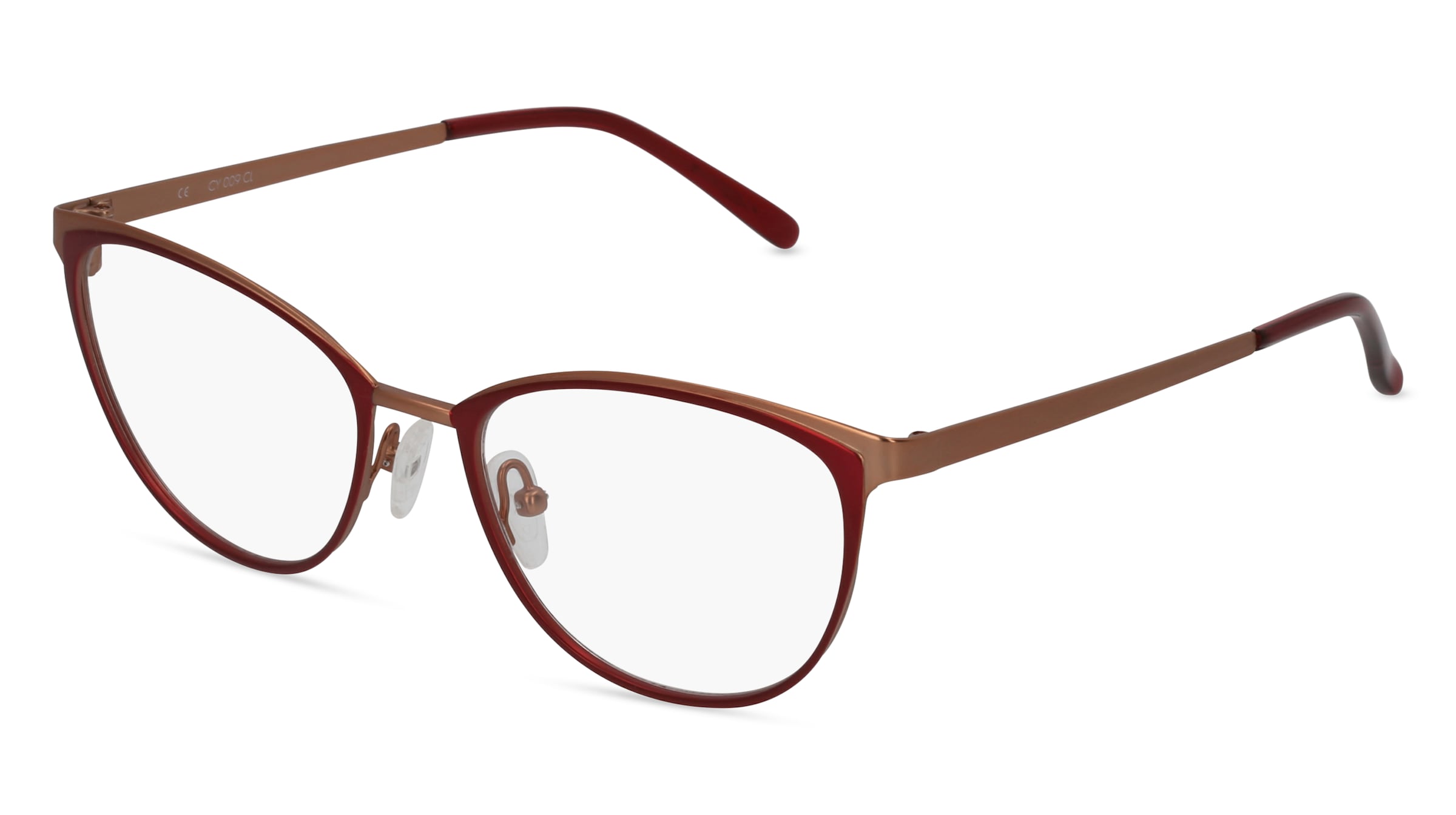 Fielmann CY 009 CL Damen-Brille inkl. Gläser Vollrand Butterfly Edelstahl-Gestell 52/18/135, Pink