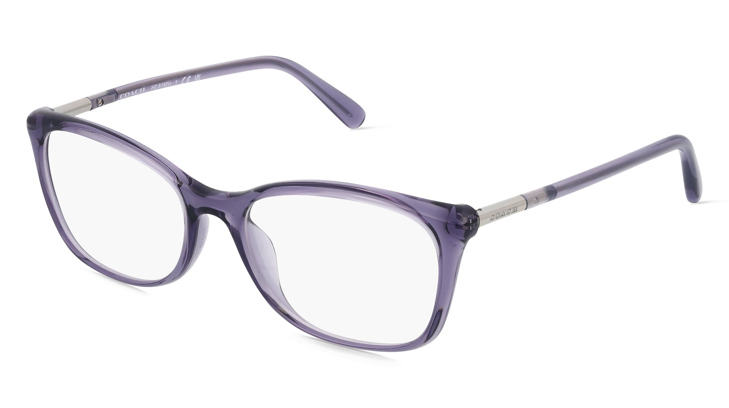 Coach HC6192U Damen-Brille inkl. Gläser Vollrand Cat Eye Kunststoff-Gestell 54/17/145, Transparent