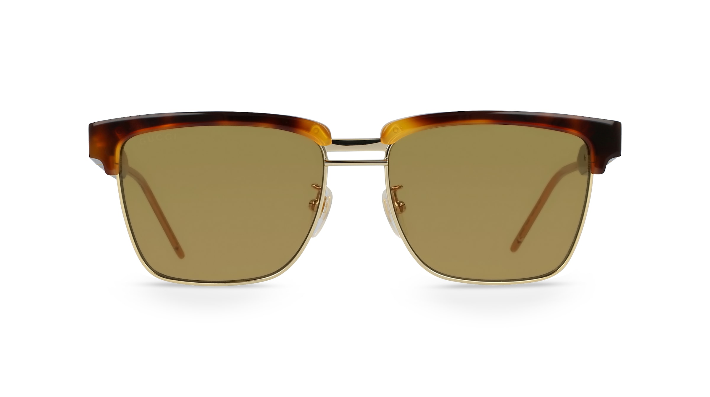 Gucci GG0603S Unisex-Sonnenbrille Vollrand Browline Metall-Gestell, gold