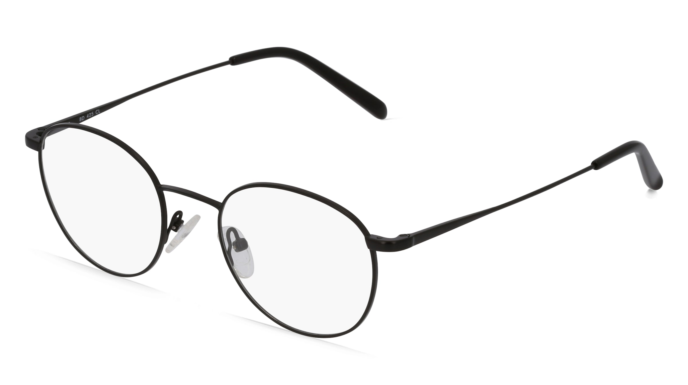 Fielmann BD 425 CL Unisex-Brille inkl. Gläser Vollrand Panto Edelstahl-Gestell 51/20/145, Schwarz