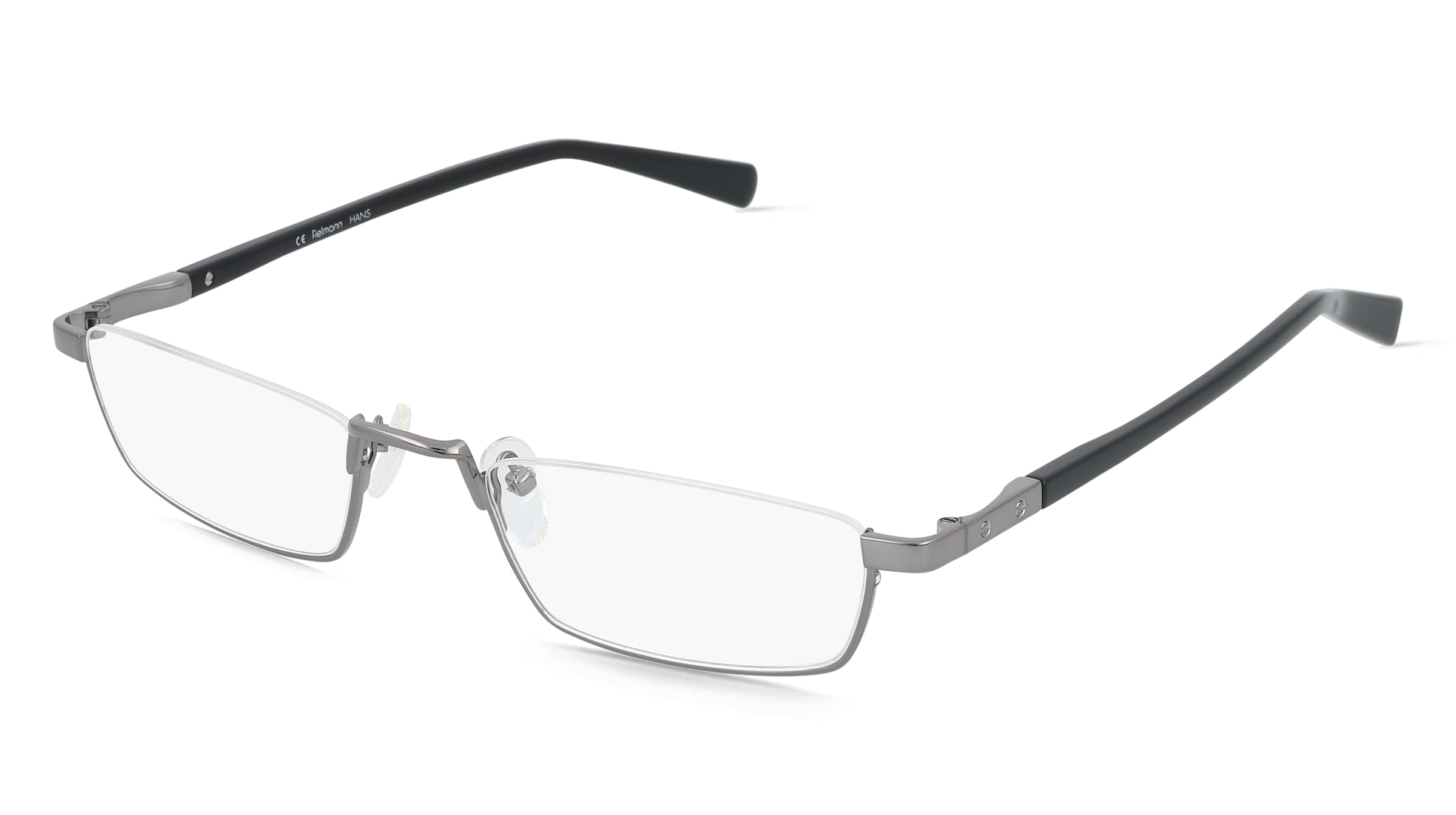 Fielmann OPH 9974 CL HANS Herren-Brille inkl. Gläser Halbrand Halb Edelstahl-Gestell 53/21/150, Grau